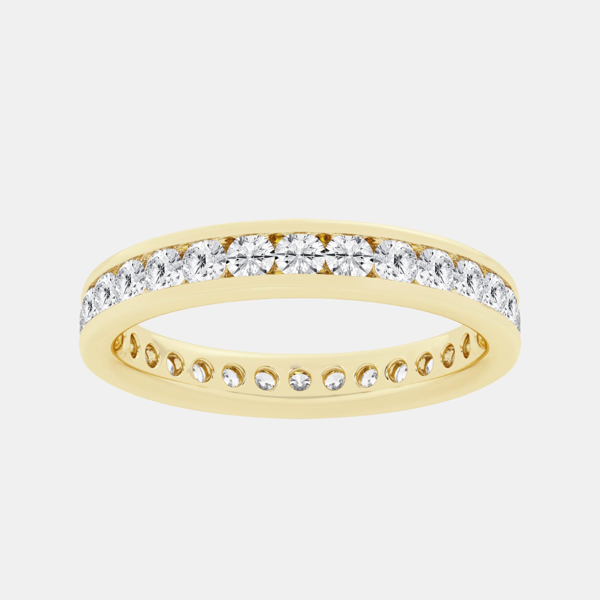 Round / 14K Yellow Gold / D-F VS