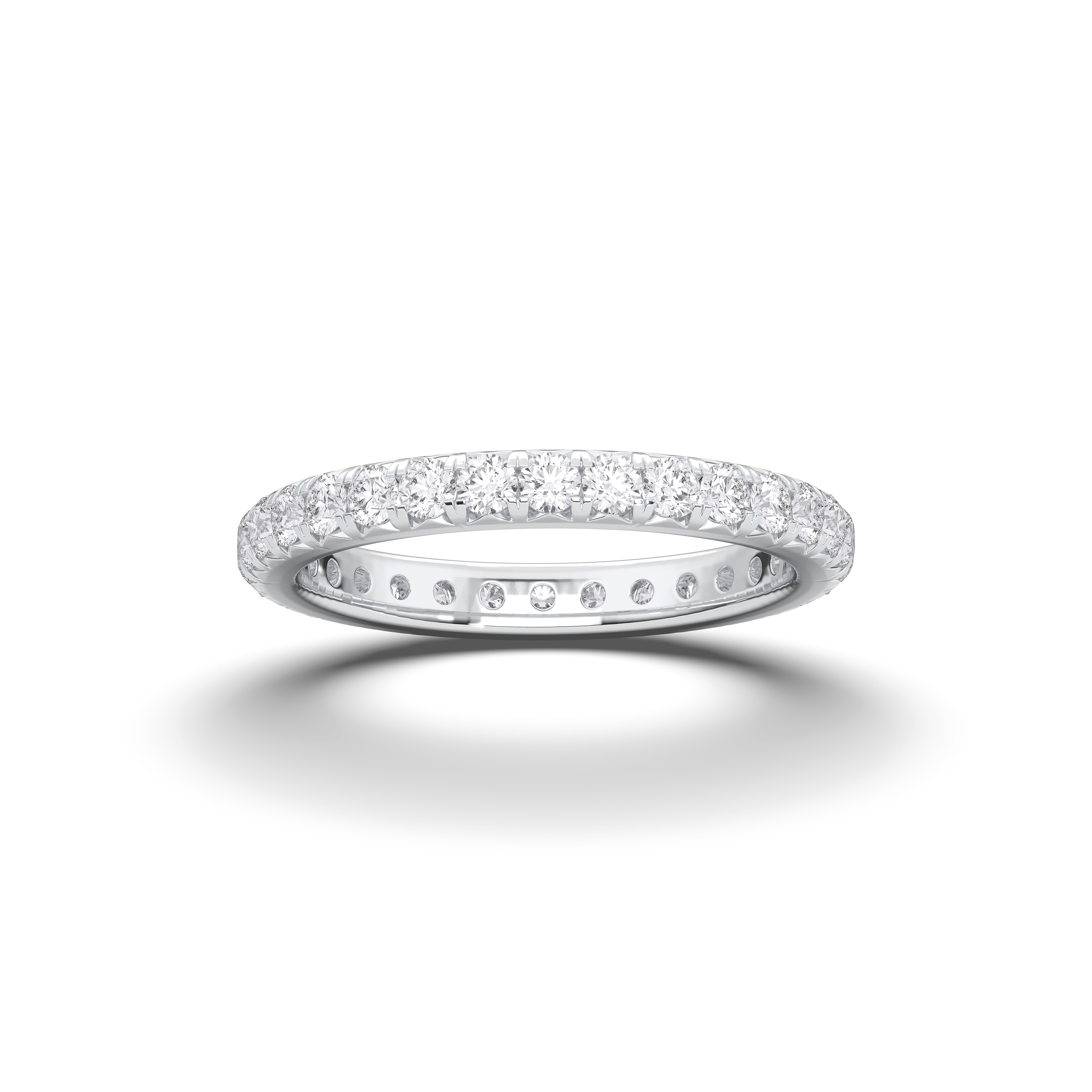Round / 14K White Gold / D-F VS