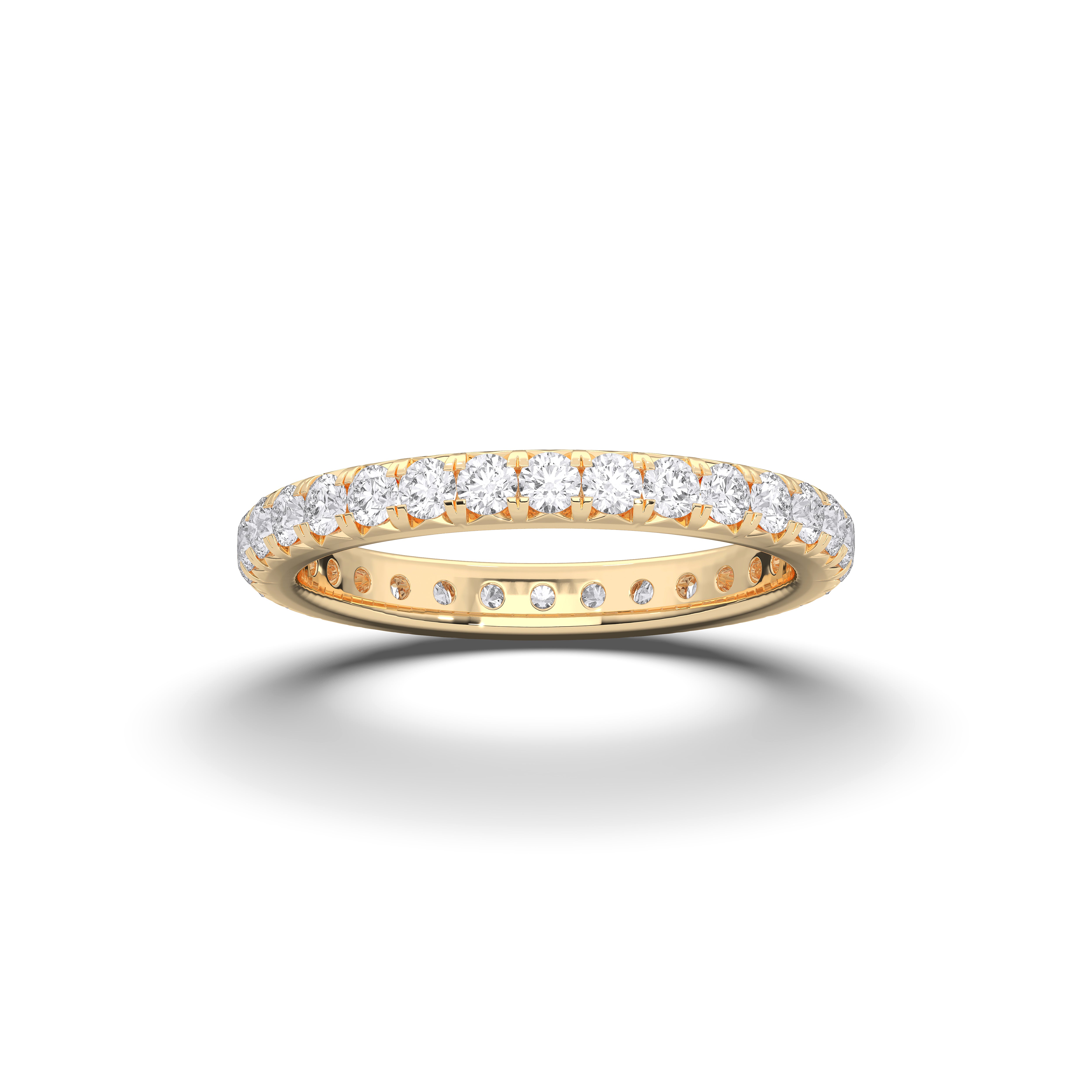 Round / 14K Yellow Gold / D-F VS