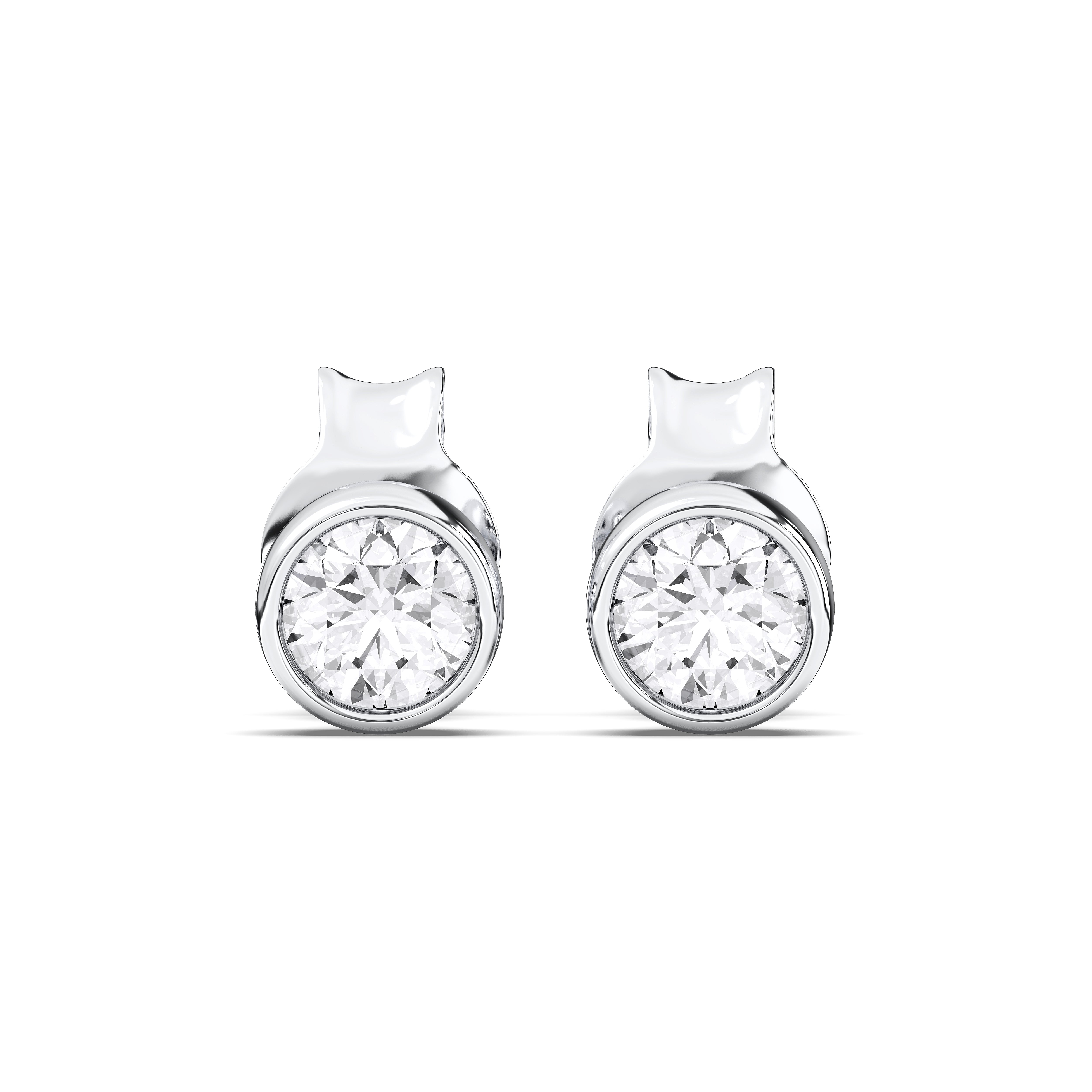 Round / 14K White Gold / D-F VS