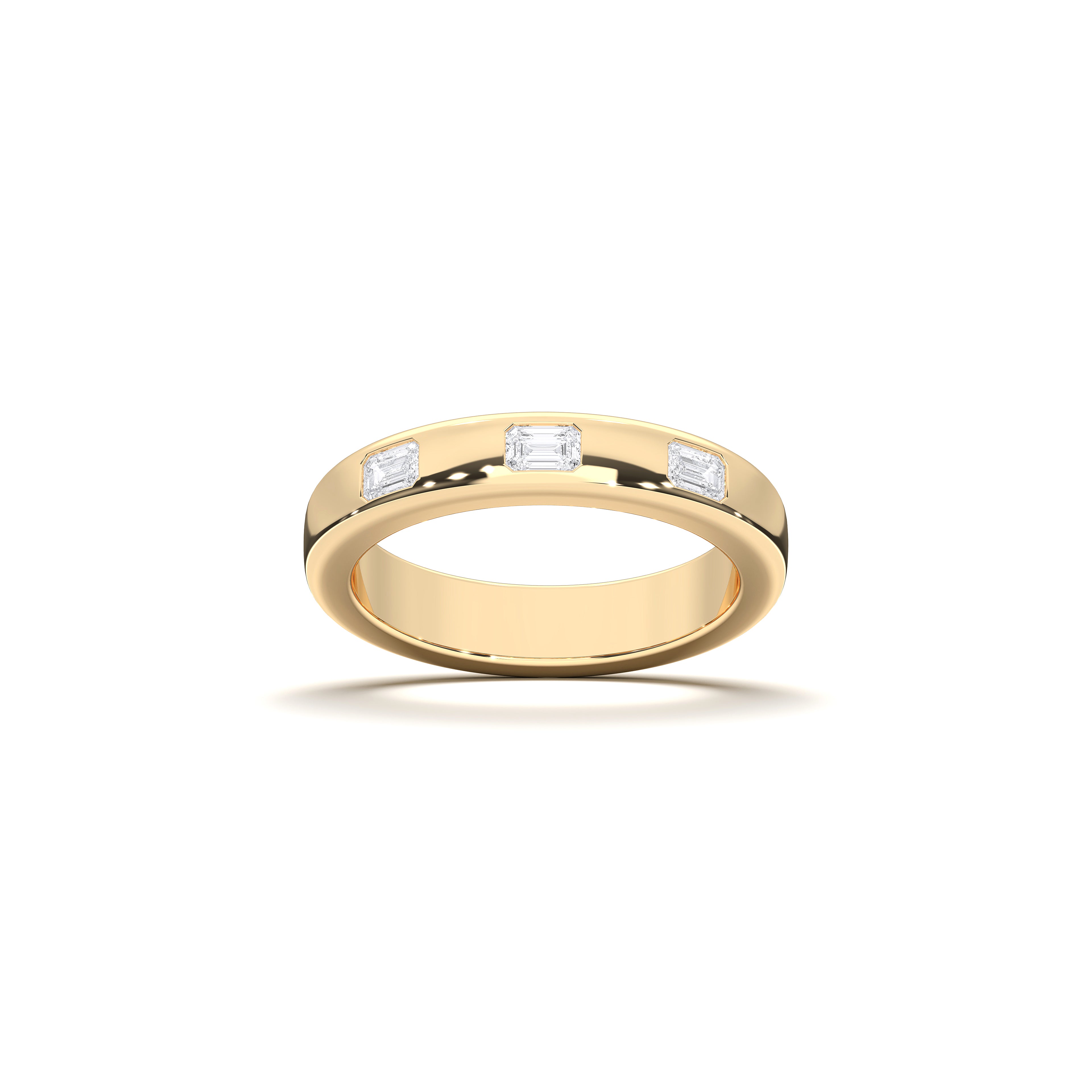 Emerald / 14K Yellow Gold / D-F VS