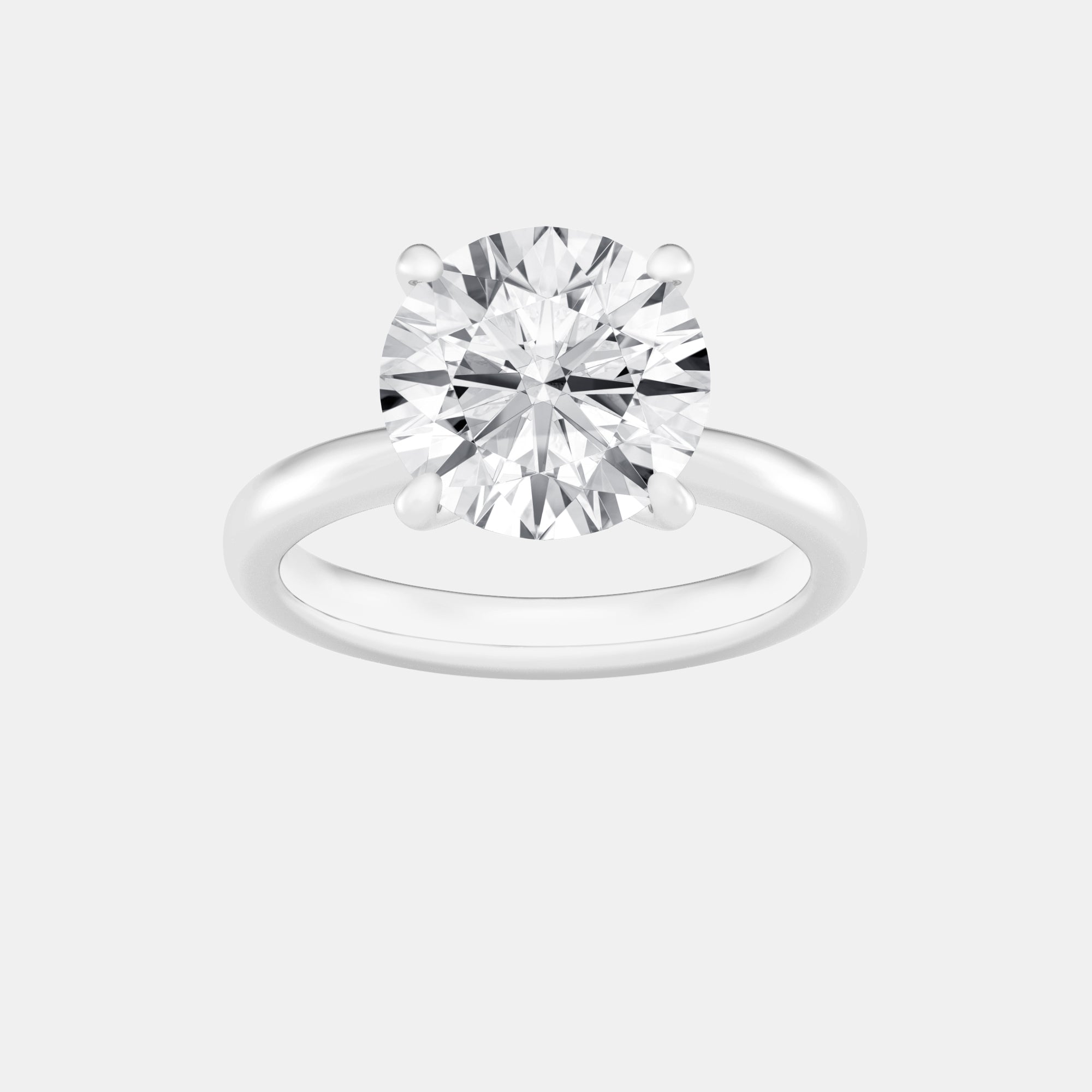 Round / 14K White Gold