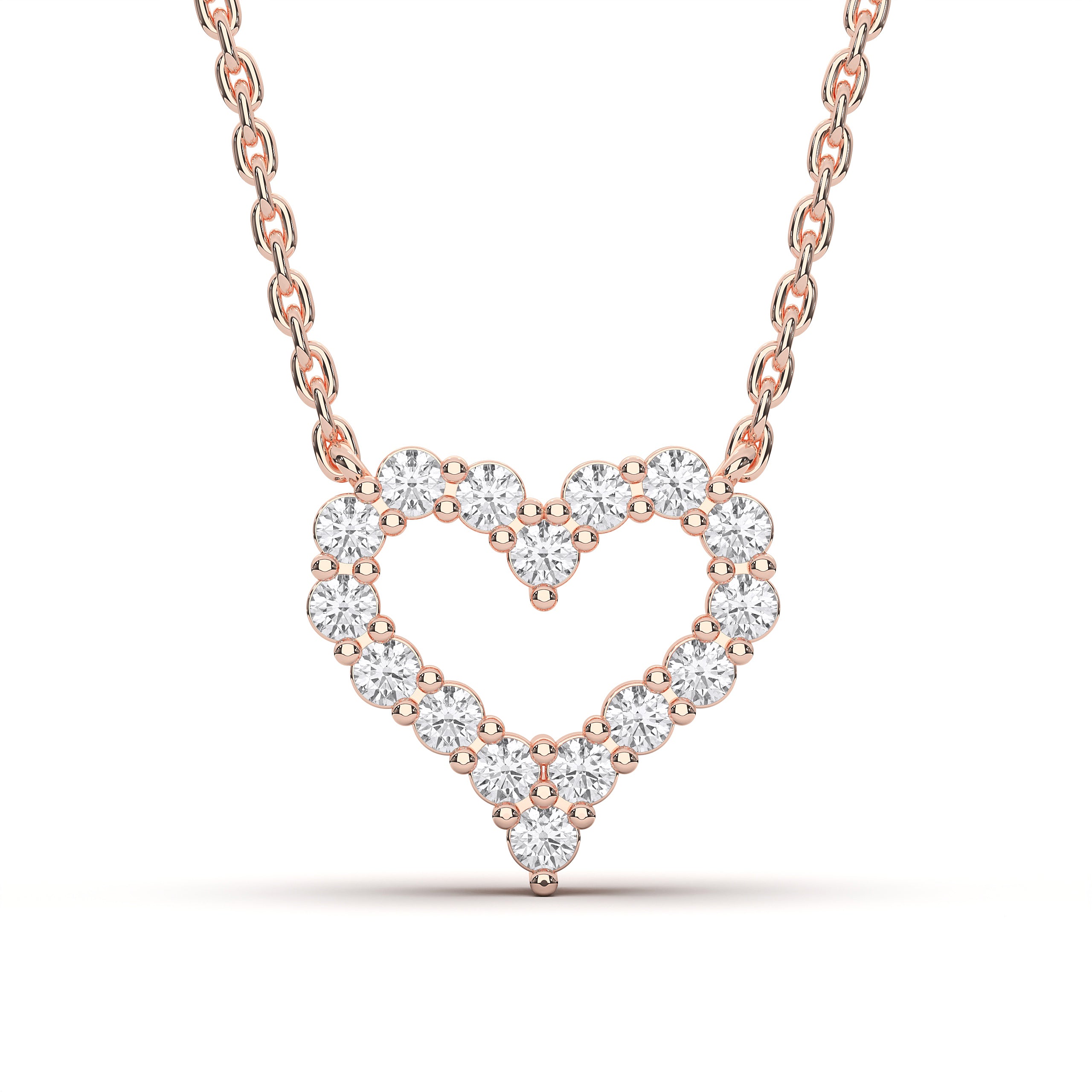 Round / 14K Rose Gold / D-F VS