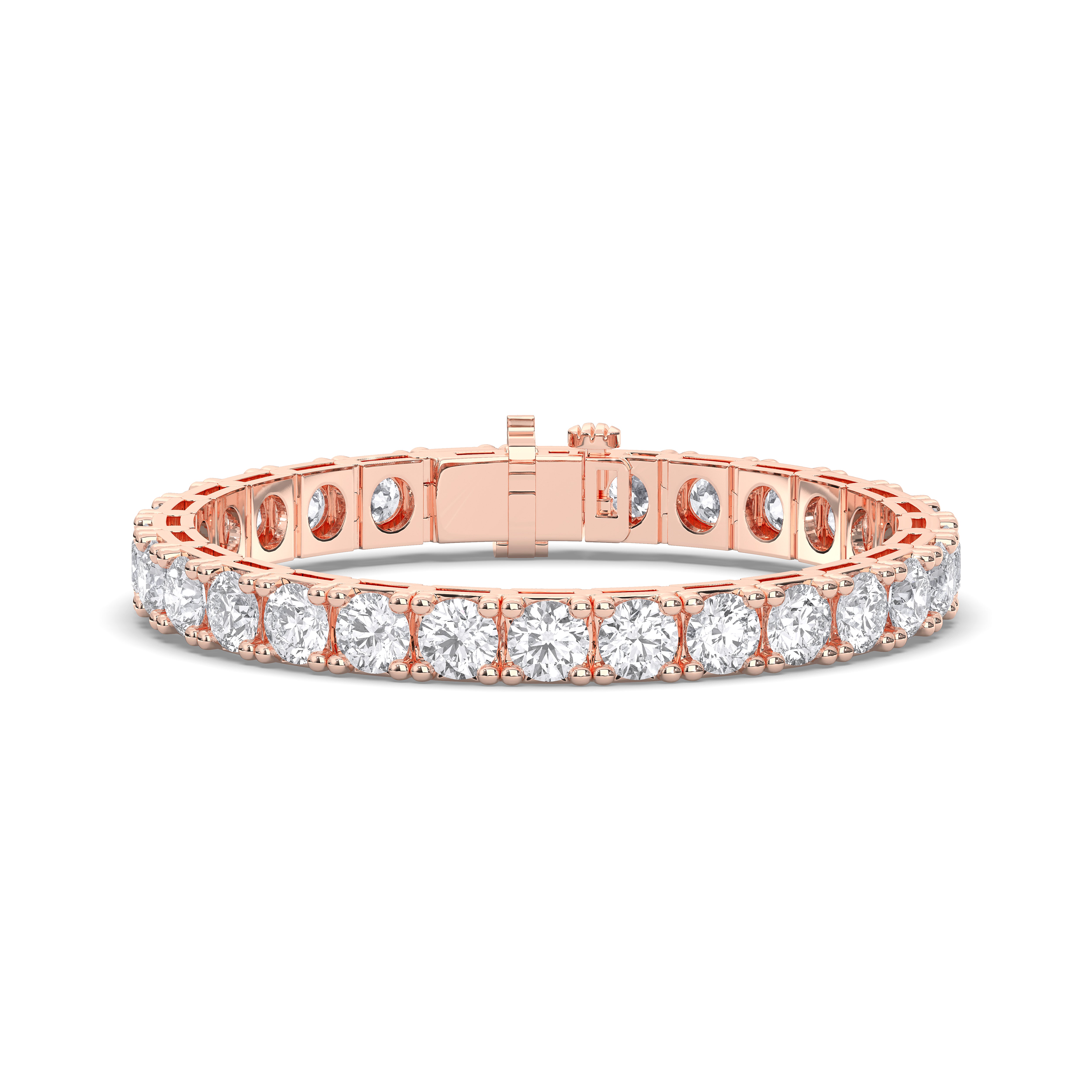 Round / 14K Rose Gold / D-F VS