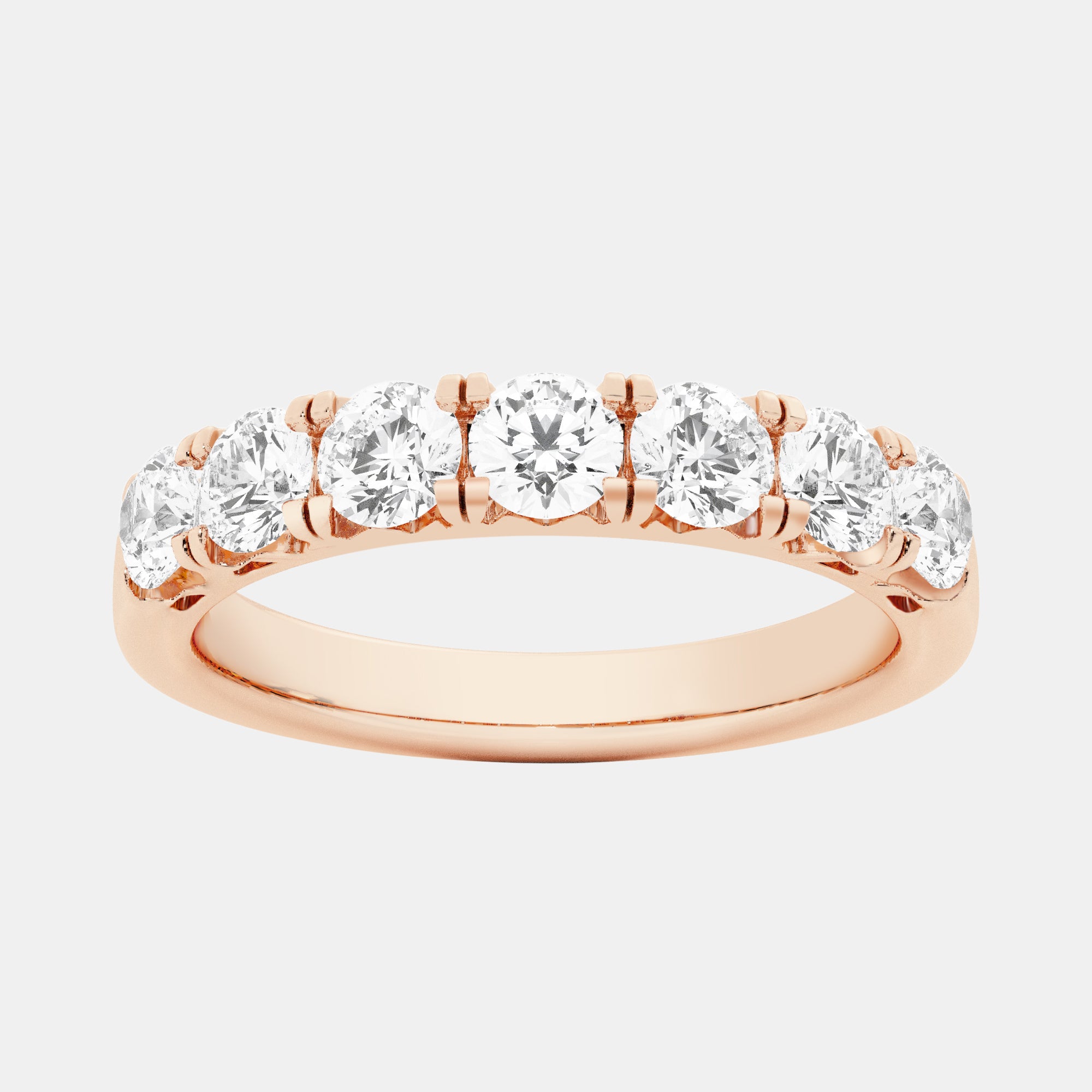 Round / 14K Rose Gold / D-F VS