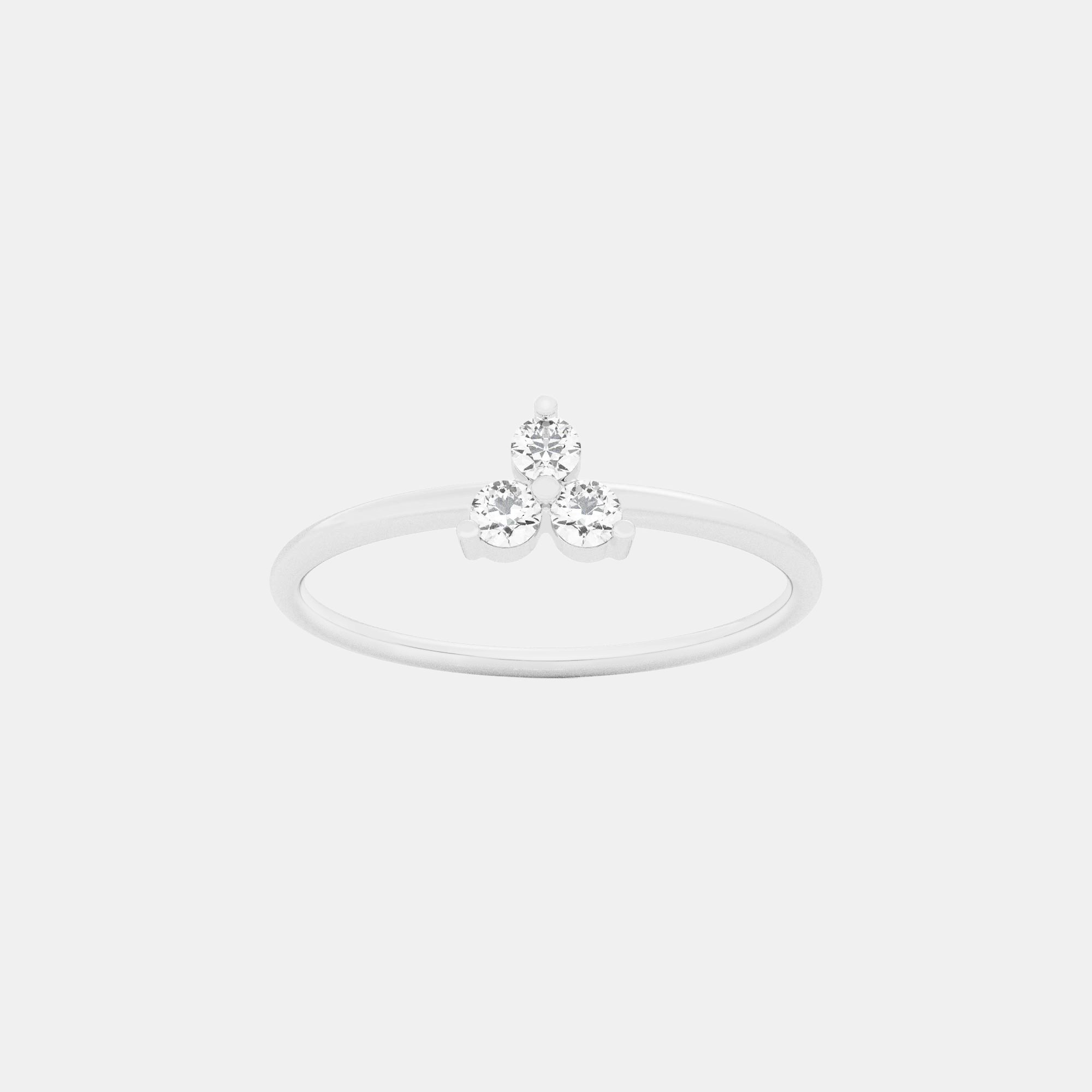 Round / 14K White Gold / D-F VS