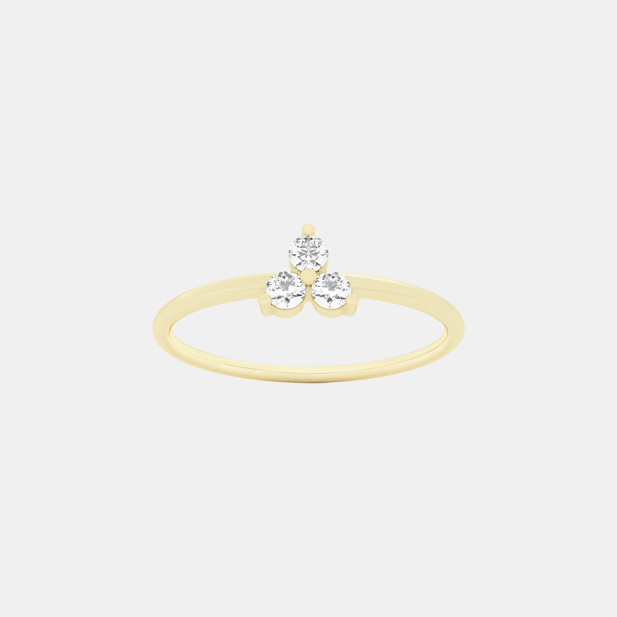Round / 14K Yellow Gold / D-F VS