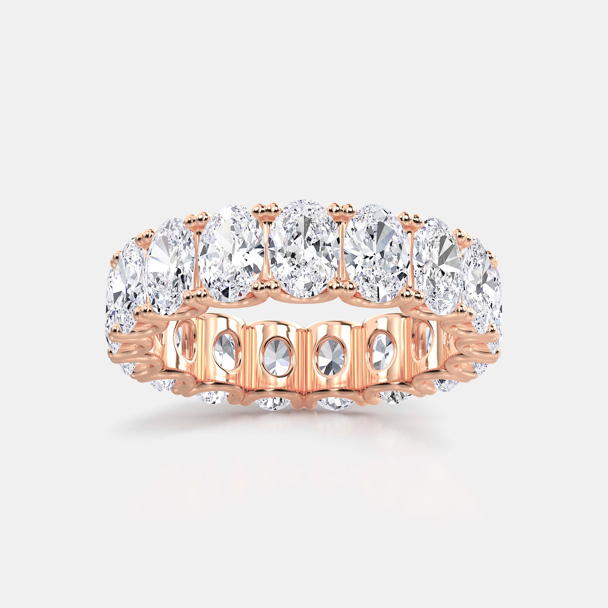 Oval / 14K Rose Gold / D-F VS