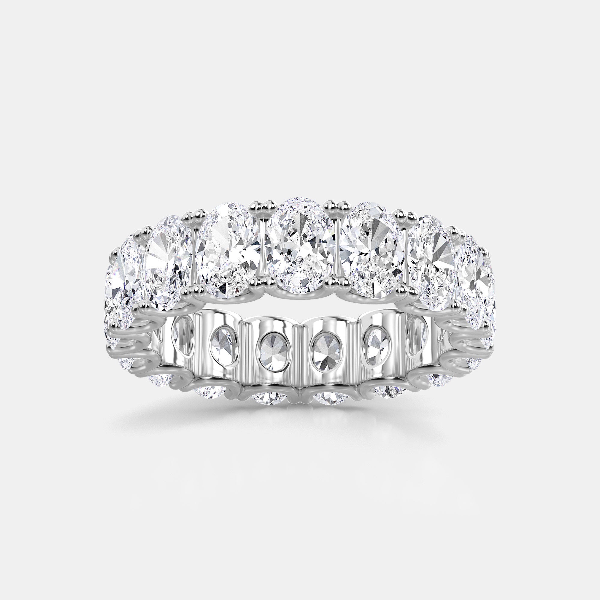 Oval / 14K White Gold / D-F VS
