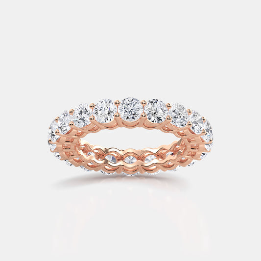 Round Eternity Band - 3.00 CTTW - Round Diamond - 14K Rose Gold