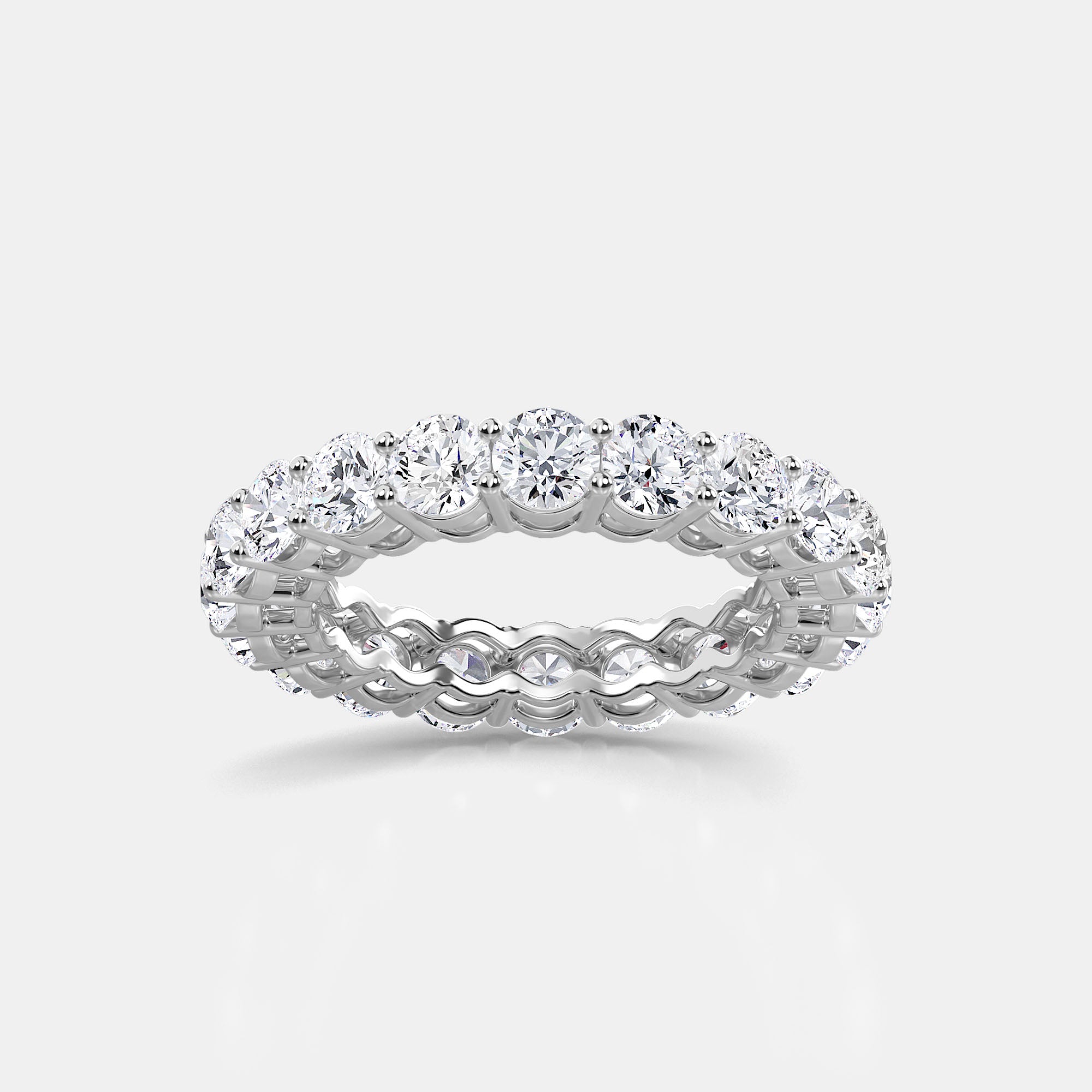 Round / 14K White Gold / D-F VS