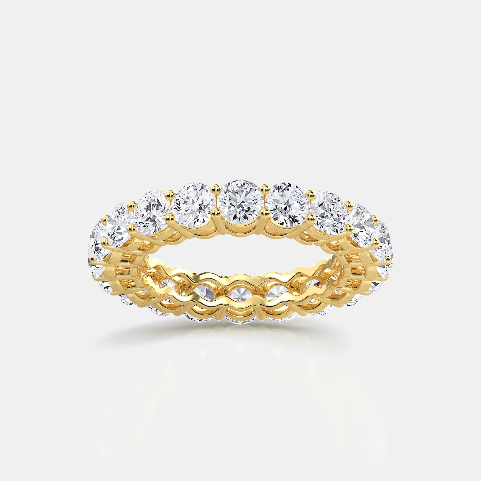Round / 14K Yellow Gold / D-F VS