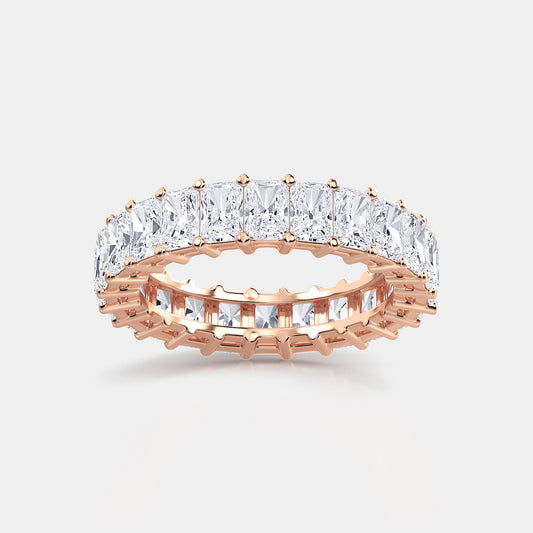 Radiant Eternity Band - 4.40 CTTW - Radiant Diamond - 14K Yellow Gold