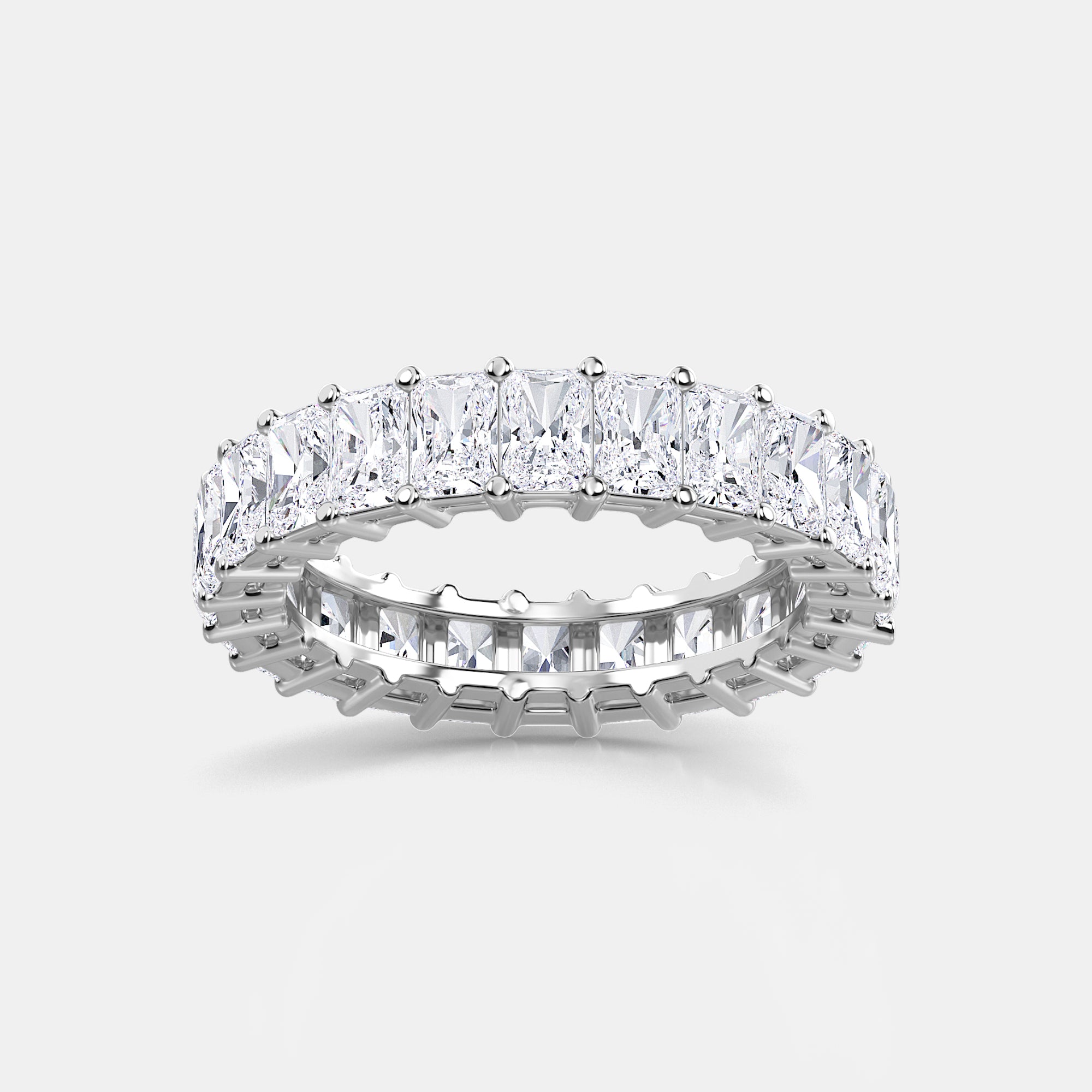 Radiant / 14K White Gold / D-F VS