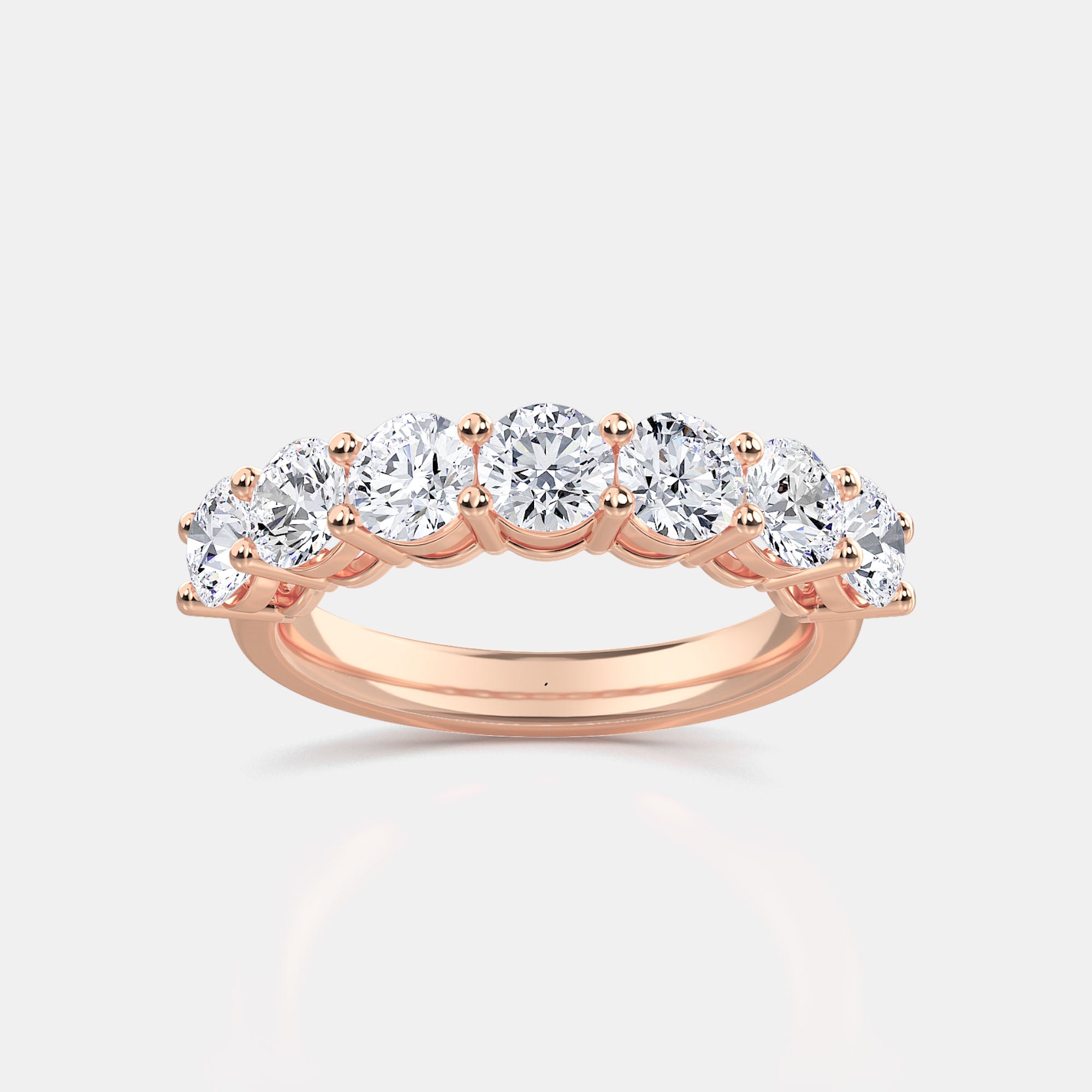 Round / 14K Rose Gold / D-F VS