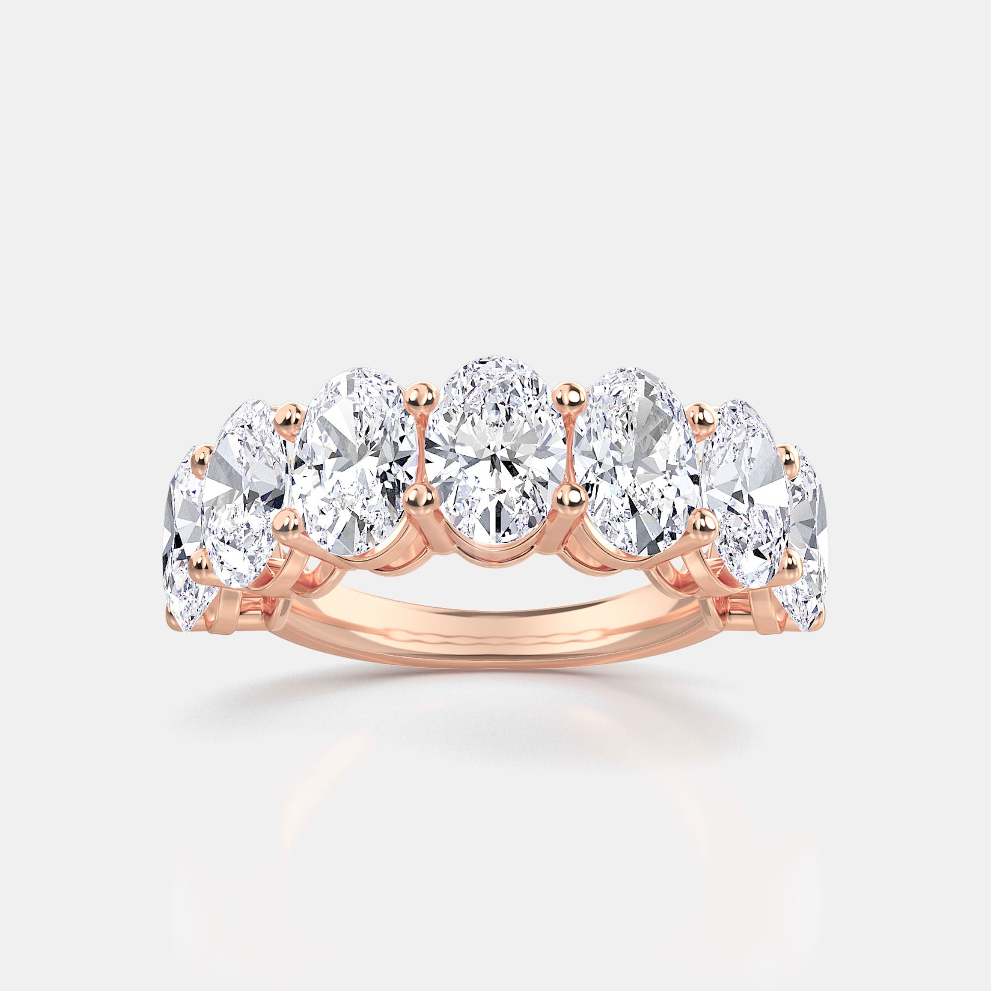 Oval / 14K Rose Gold / D-F VS