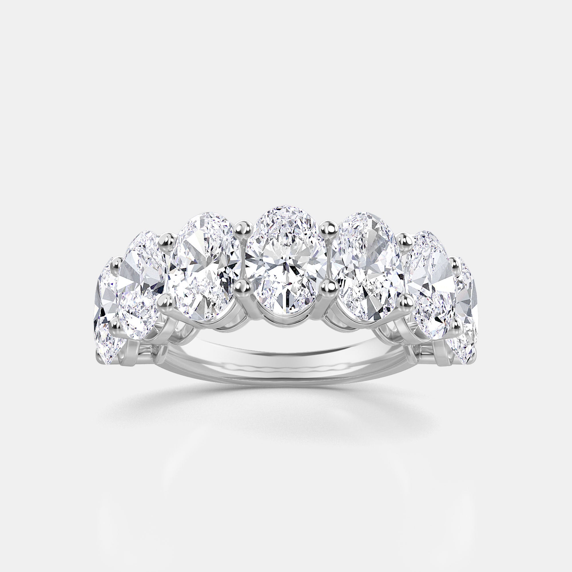 Oval / 14K White Gold / D-F VS
