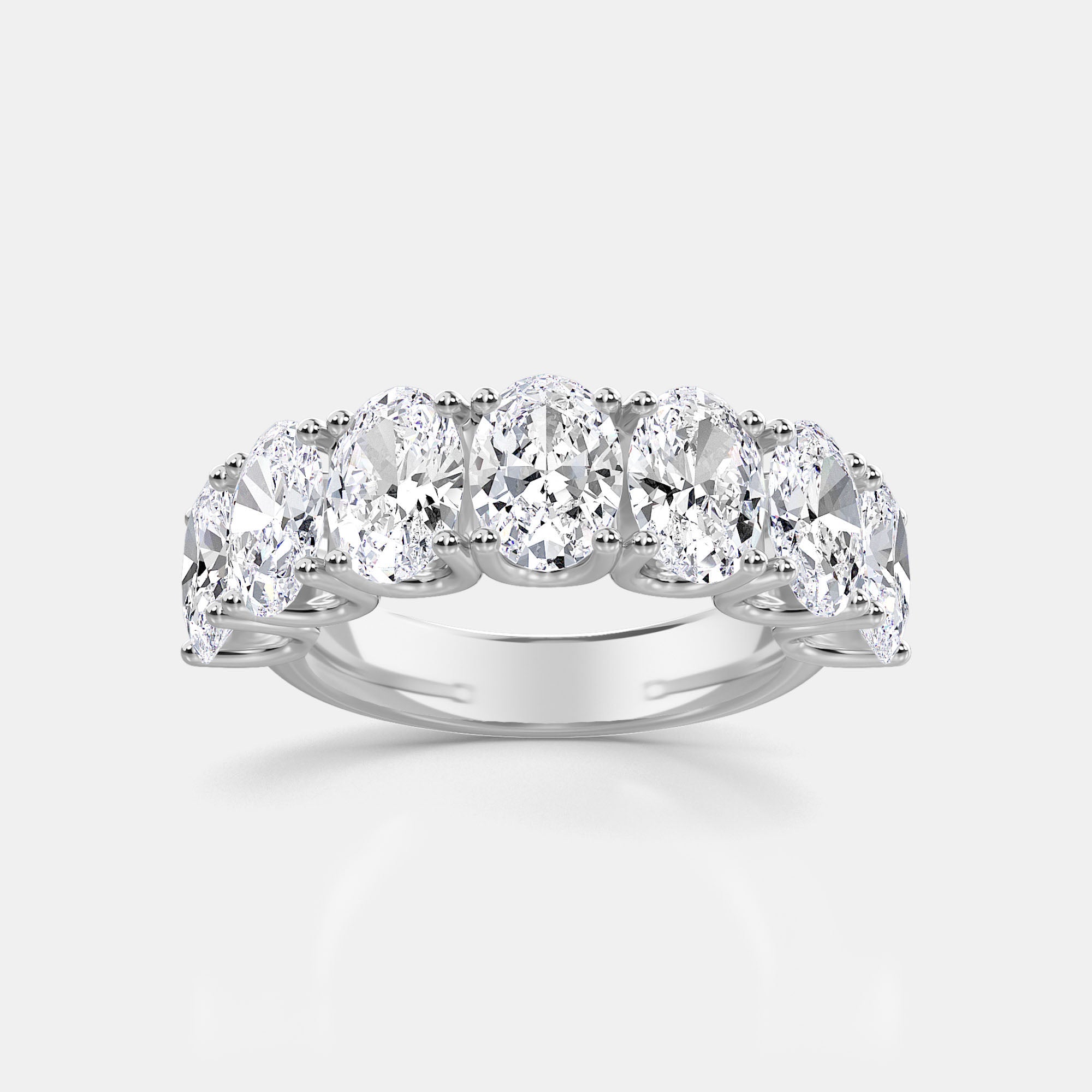 Oval / 14K White Gold / D-F VS