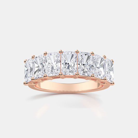 Seven Stone Radiant Anniversary Band - 1.70 CTTW - Radiant Diamond - 14K White Gold