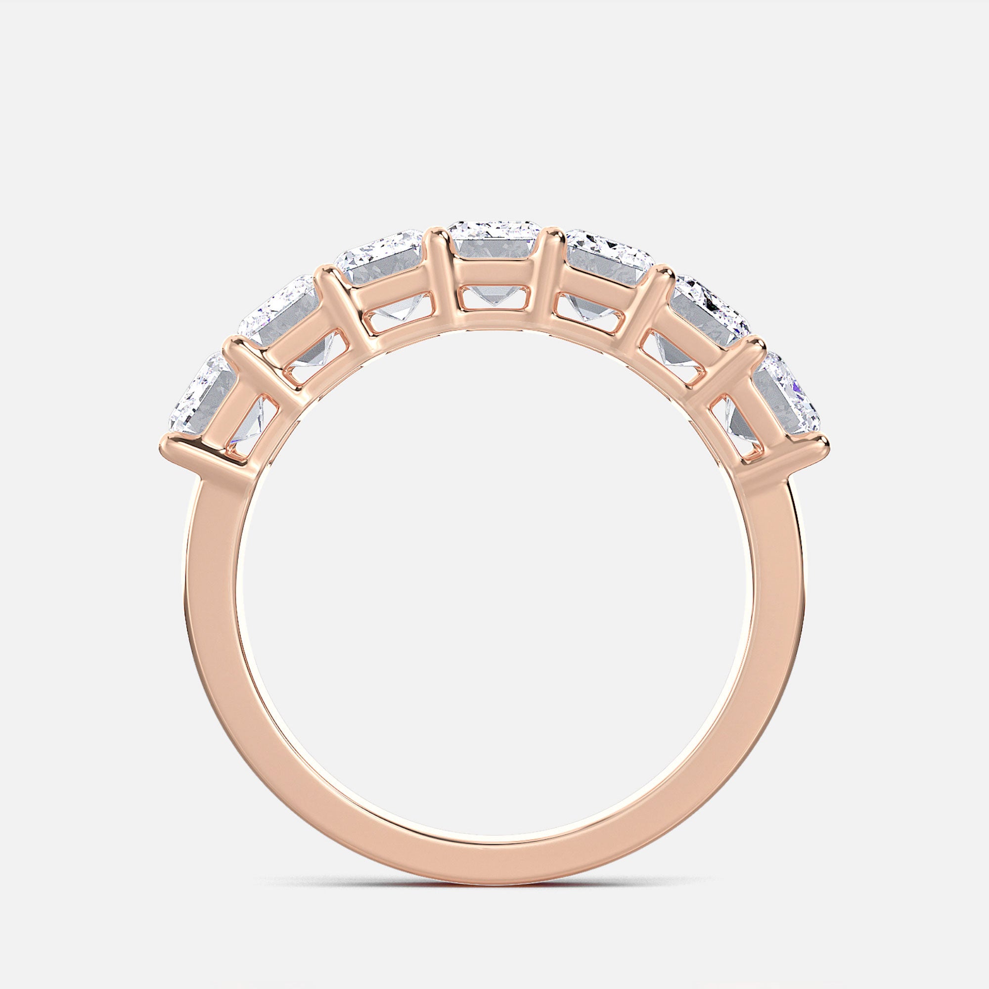Radiant / 14K Rose Gold / D-F VS
