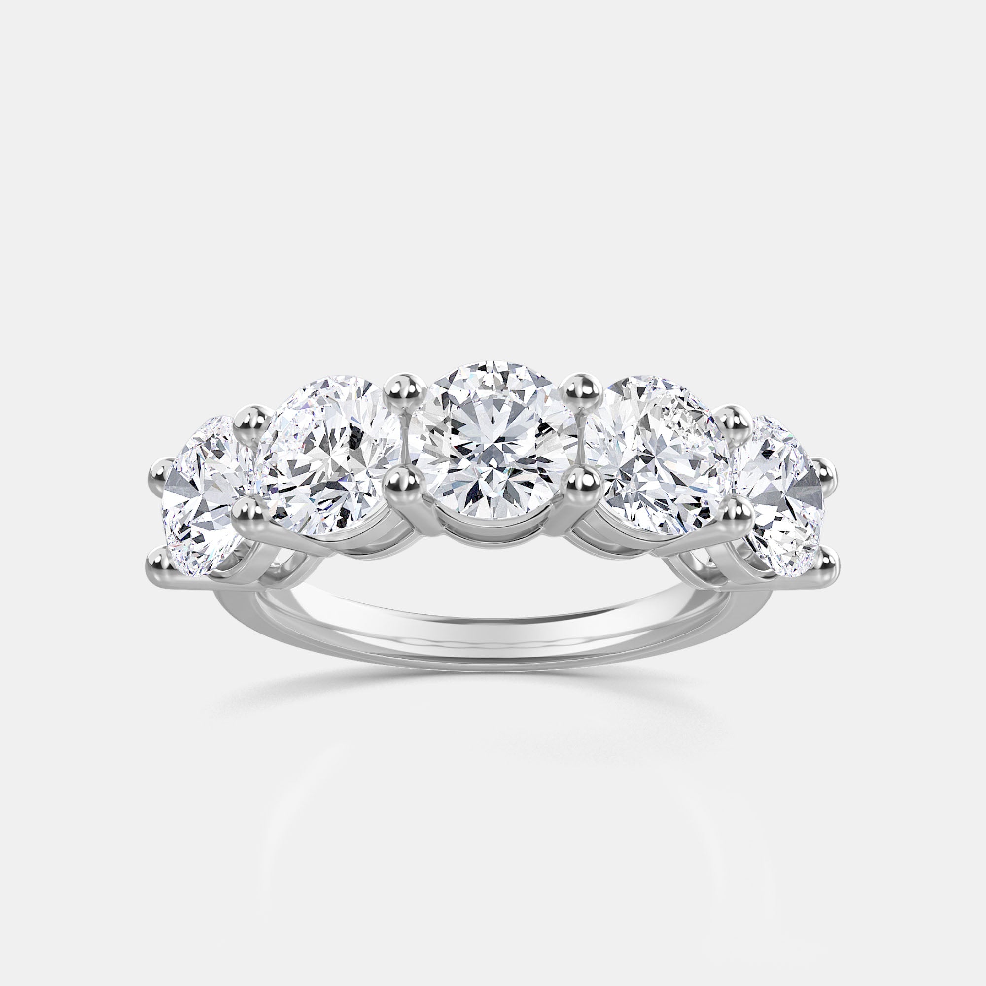 Round / 14K White Gold / D-F VS