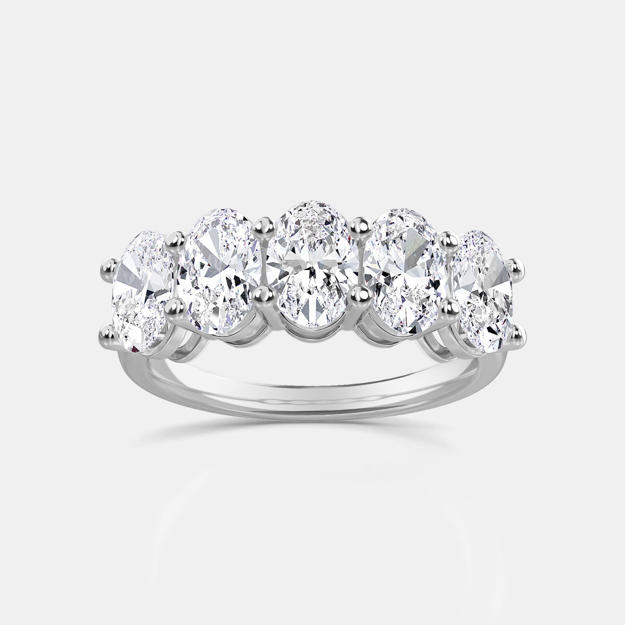 Oval / 14K White Gold / D-F VS