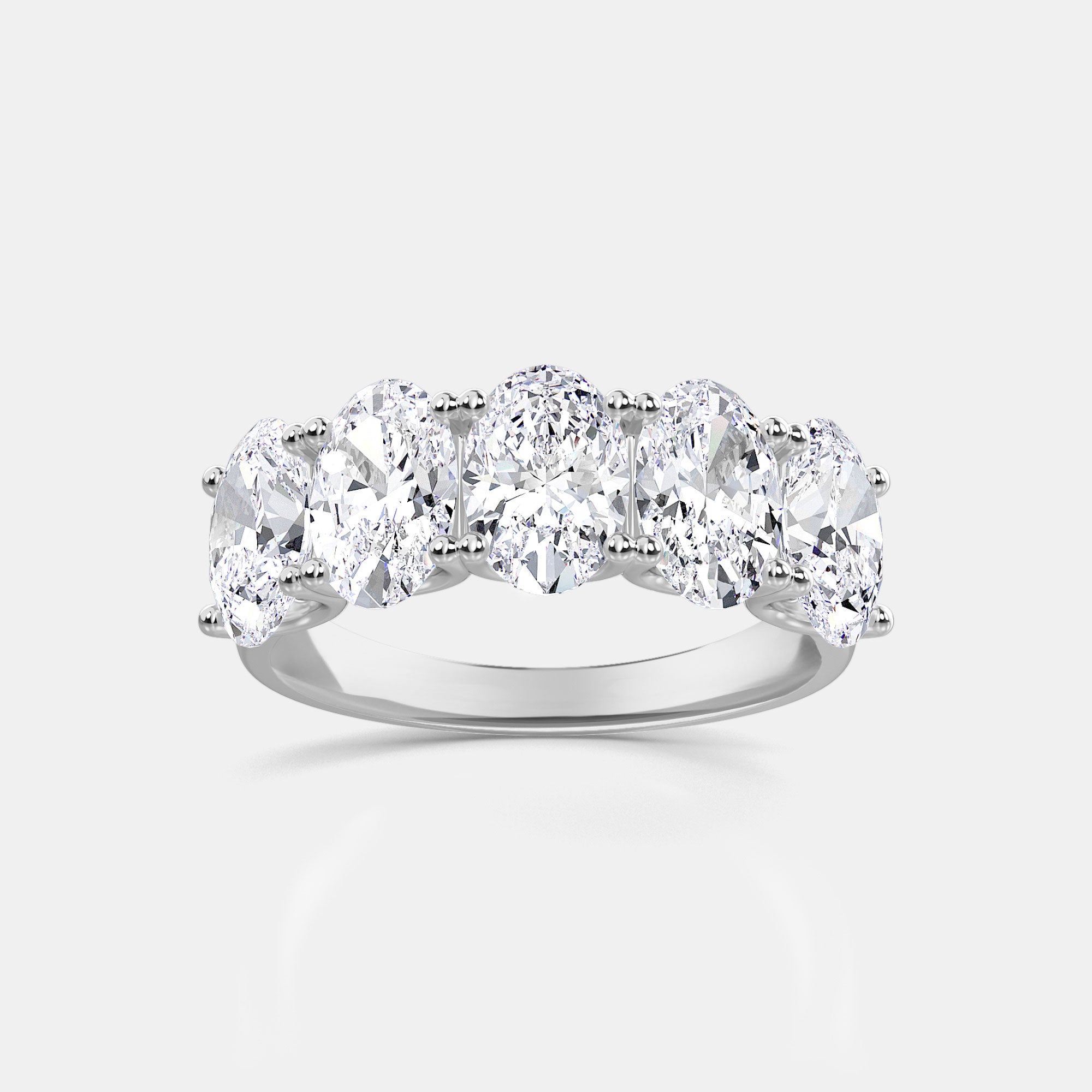 Oval / 14K White Gold / D-F VS