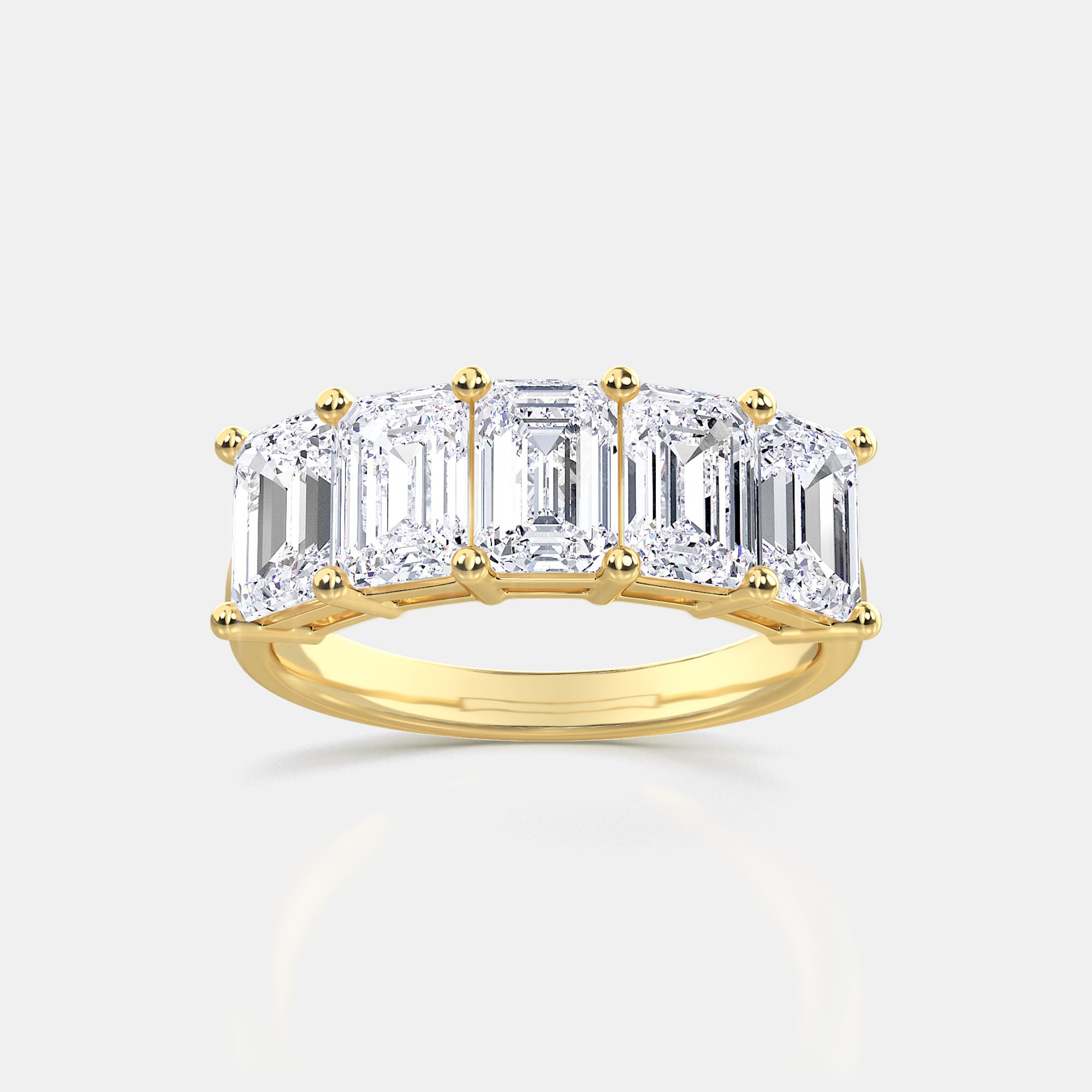 Emerald / 14K Yellow Gold / D-F VS