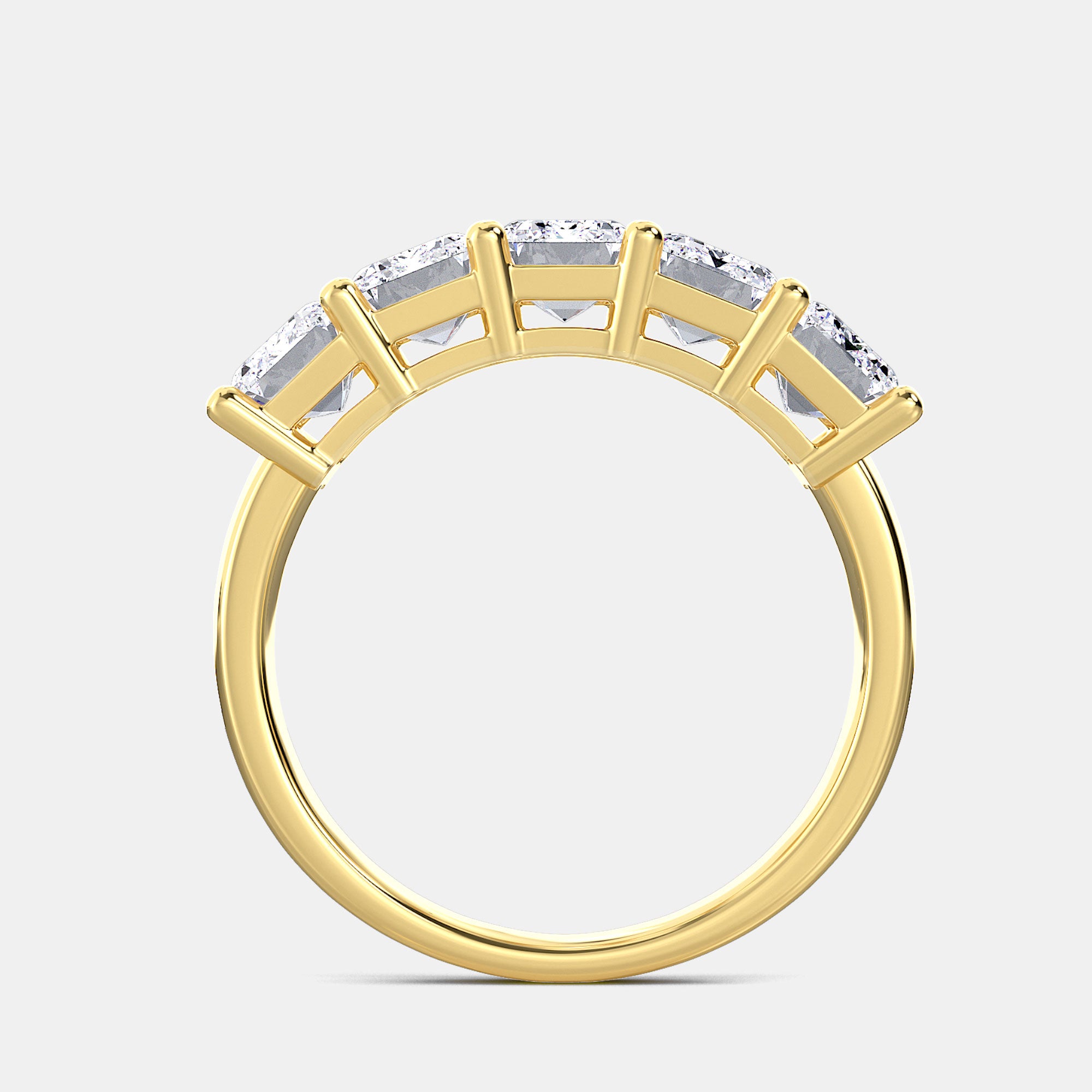 Emerald / 14K Yellow Gold / D-F VS