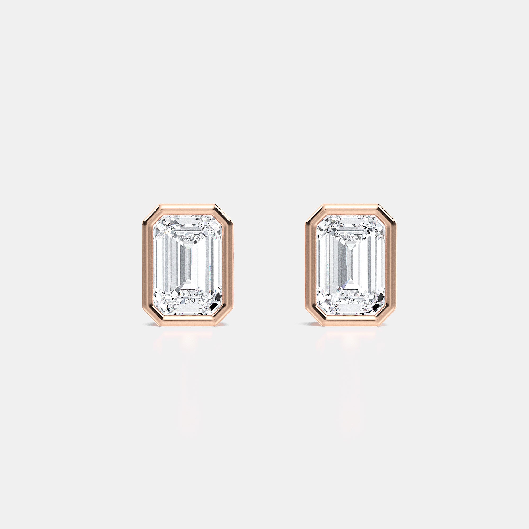Emarald / 14K Rose Gold / D-F VS