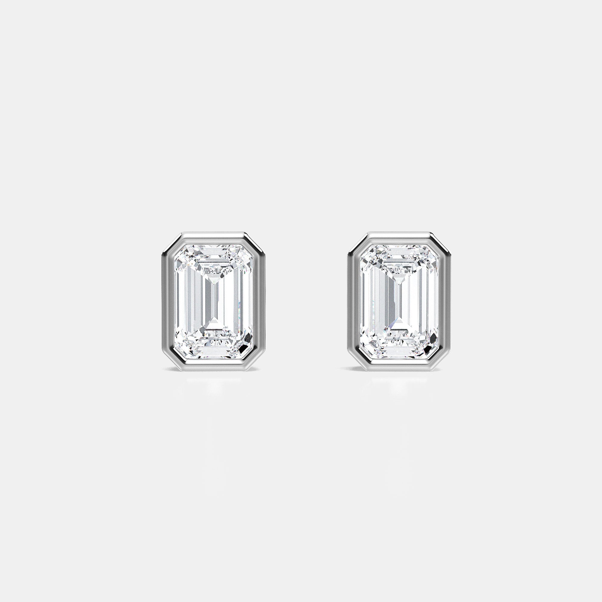Emarald / 14K White Gold / D-F VS