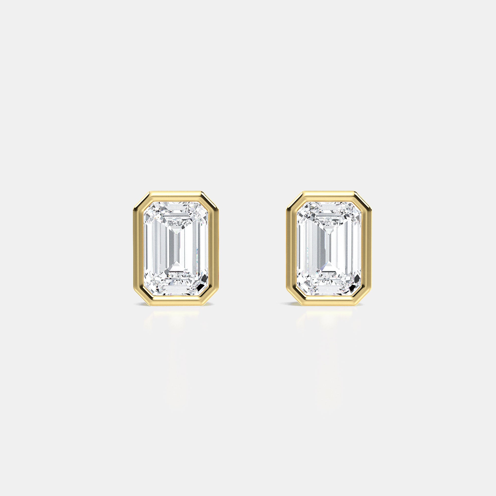 Emarald / 14K Yellow Gold / D-F VS
