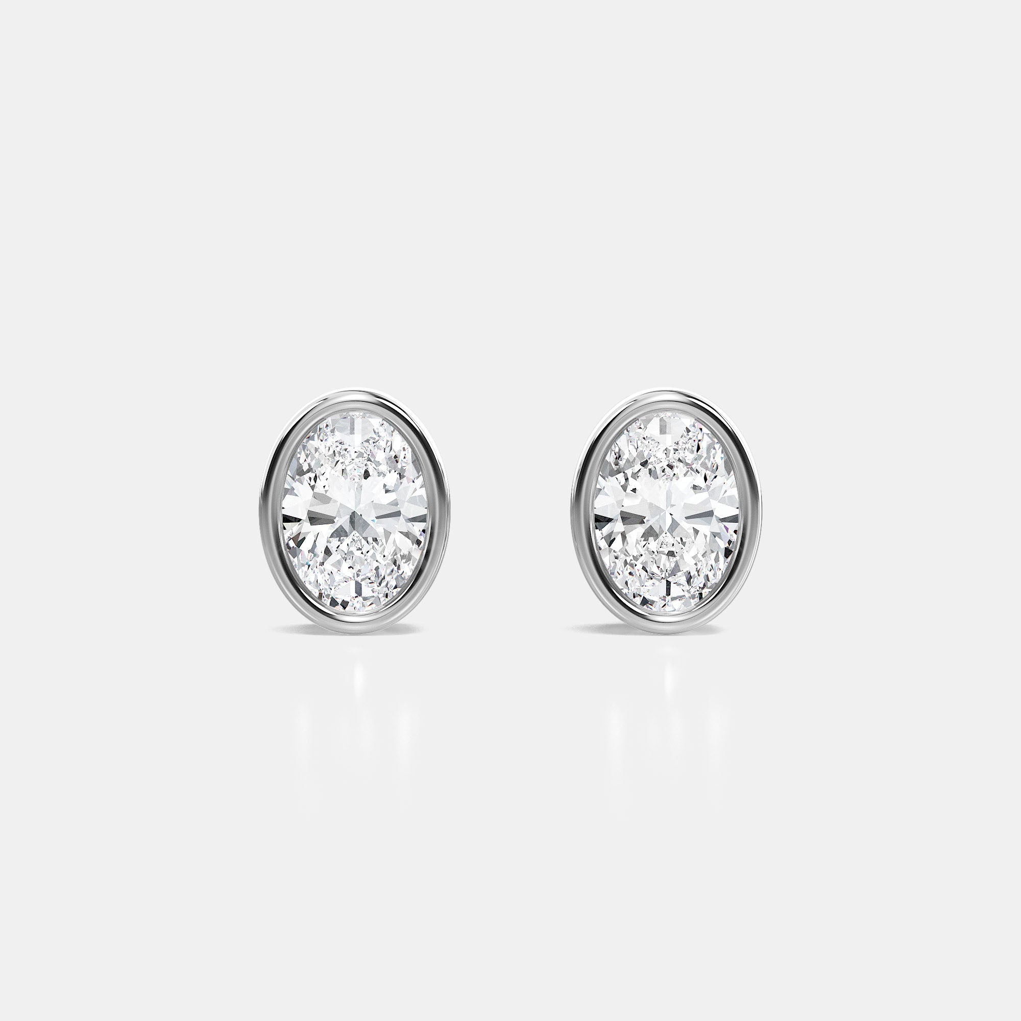 Oval / 14K White Gold / D-F VS