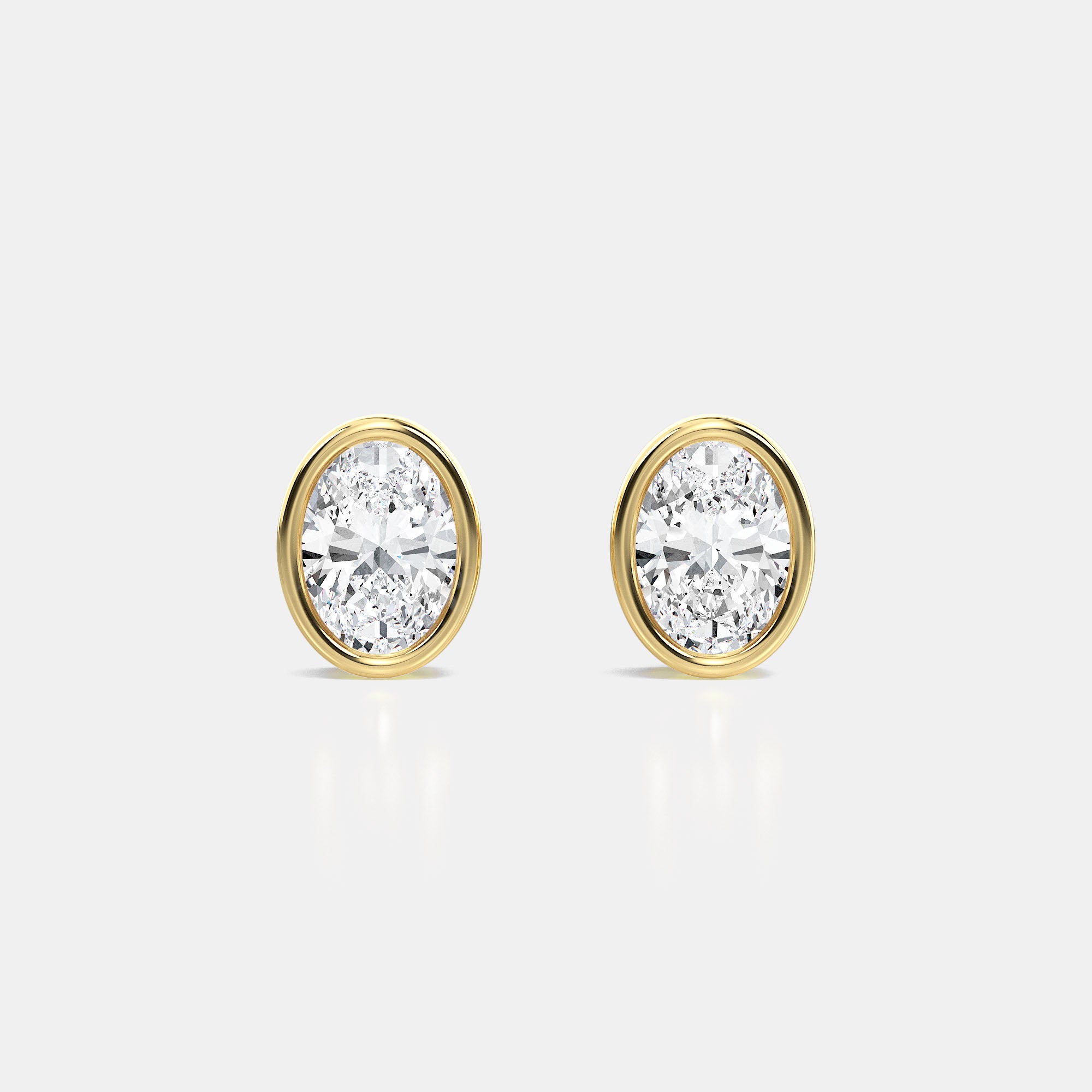 Oval / 14K Yellow Gold / D-F VS