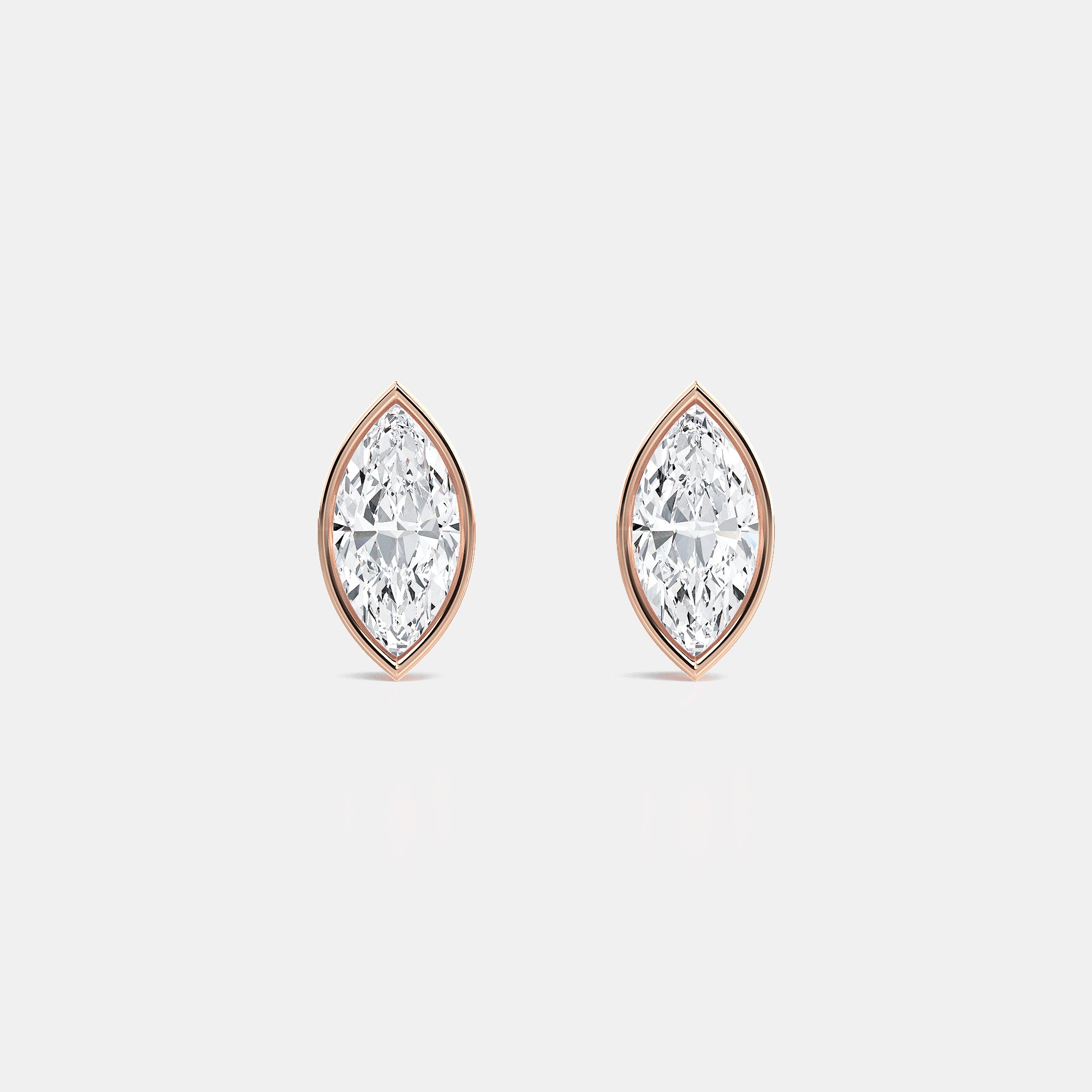 Marquise / 14K Rose Gold / D-F VS