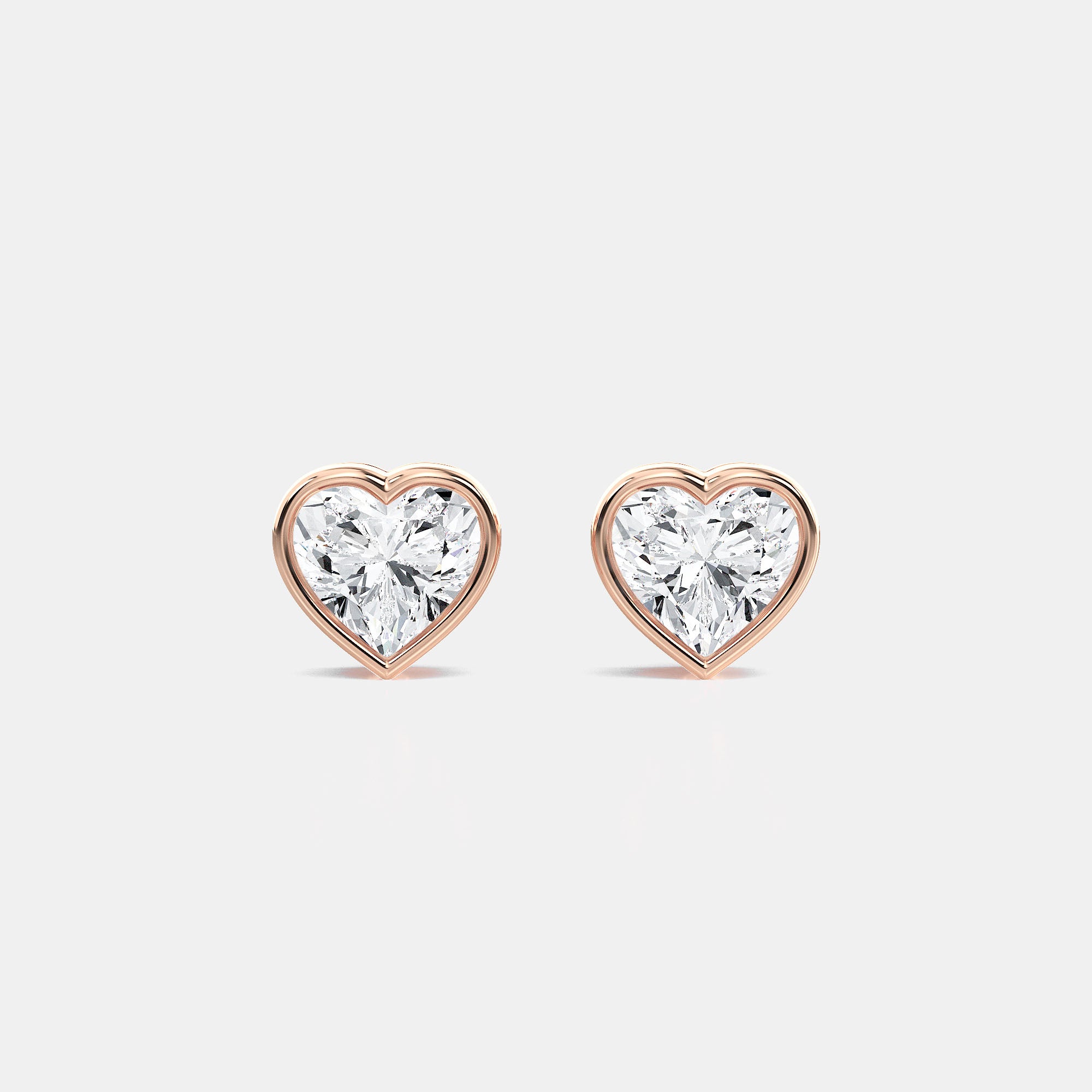 Heart / 14K Rose Gold / D-F VS