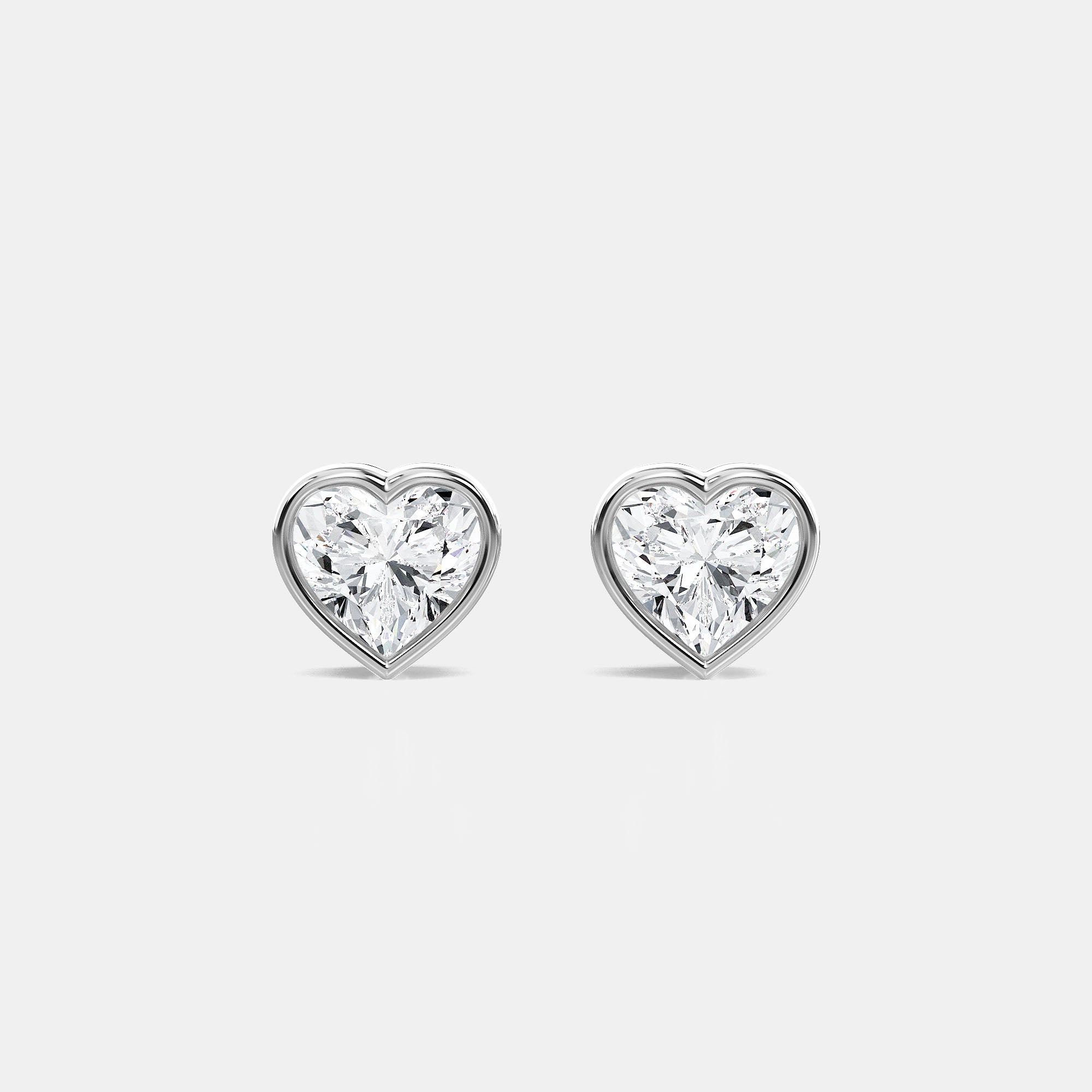 Heart / 14K White Gold / D-F VS