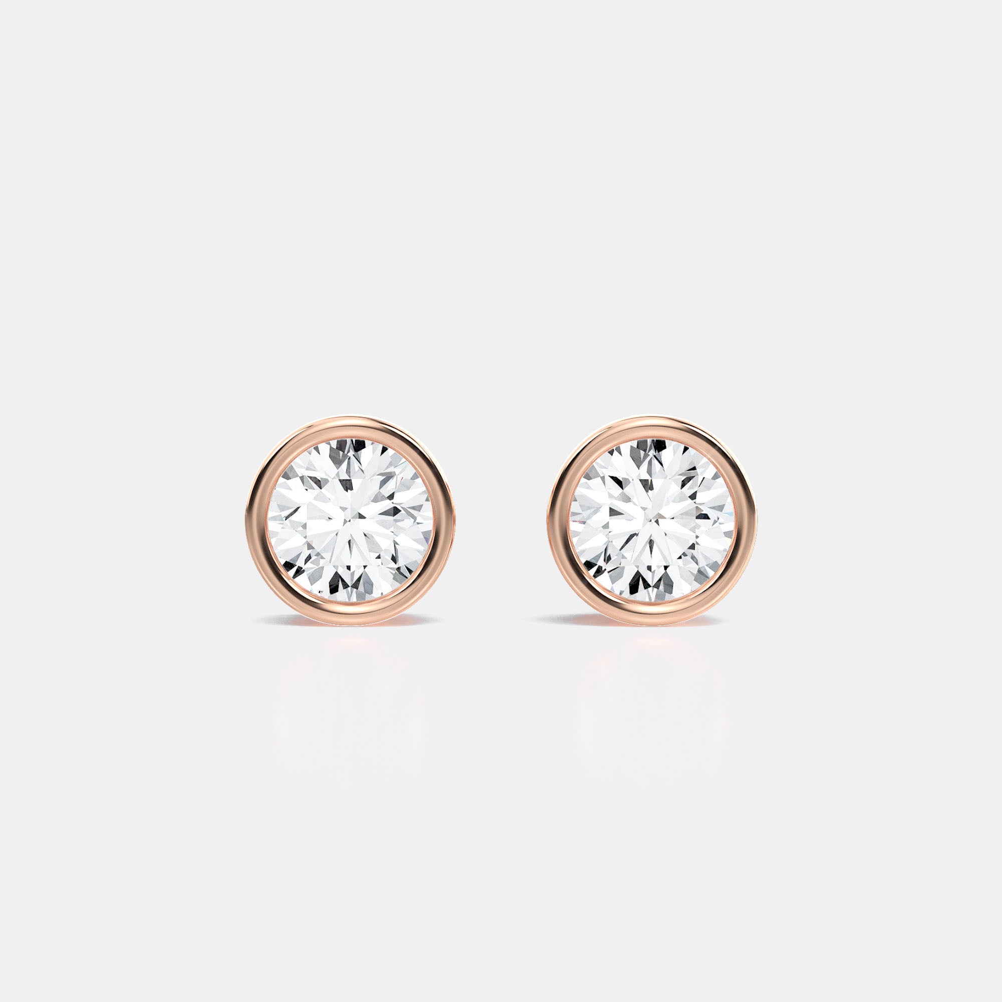 Round / 14K Rose Gold / D-F VS