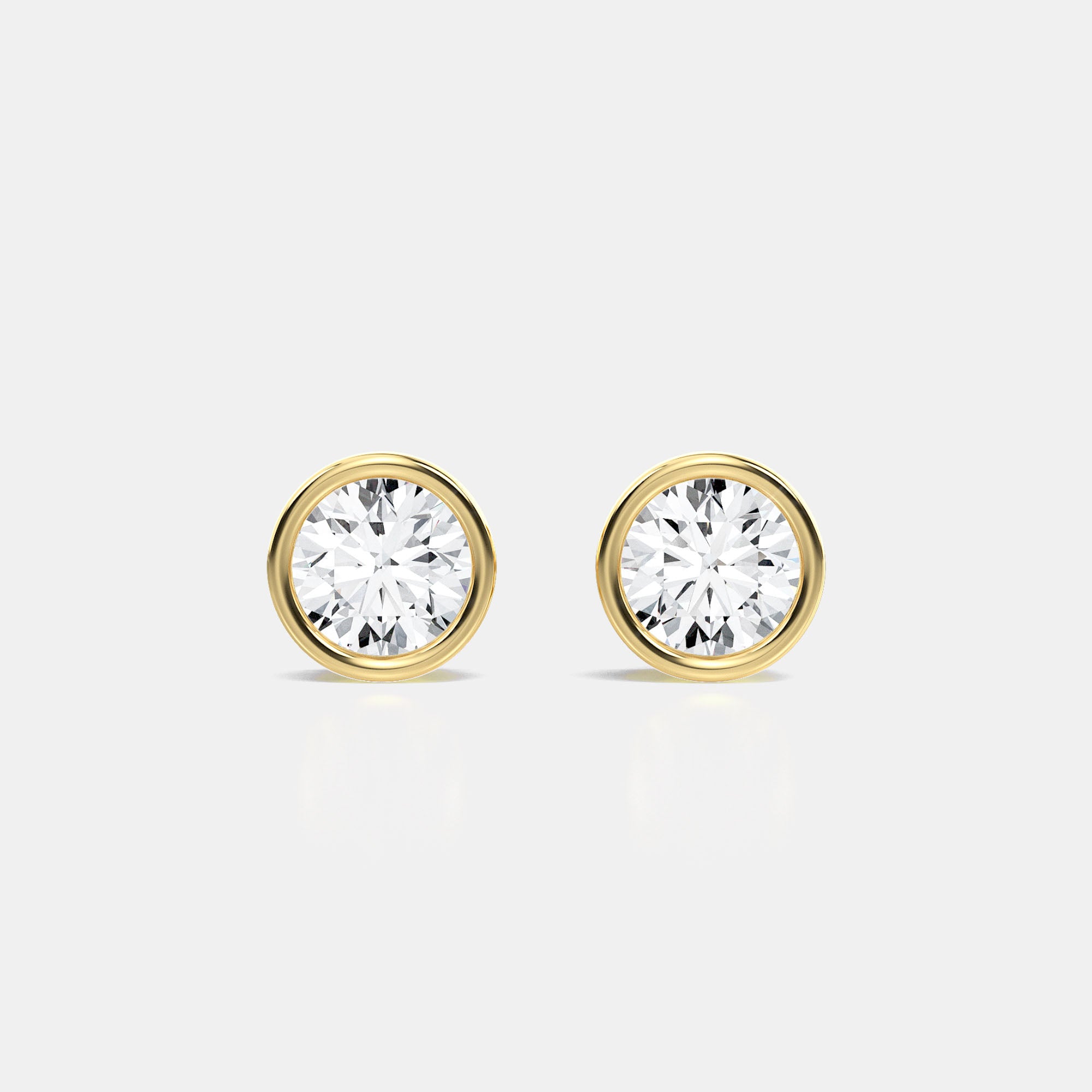 Round / 14K Yellow Gold / D-F VS