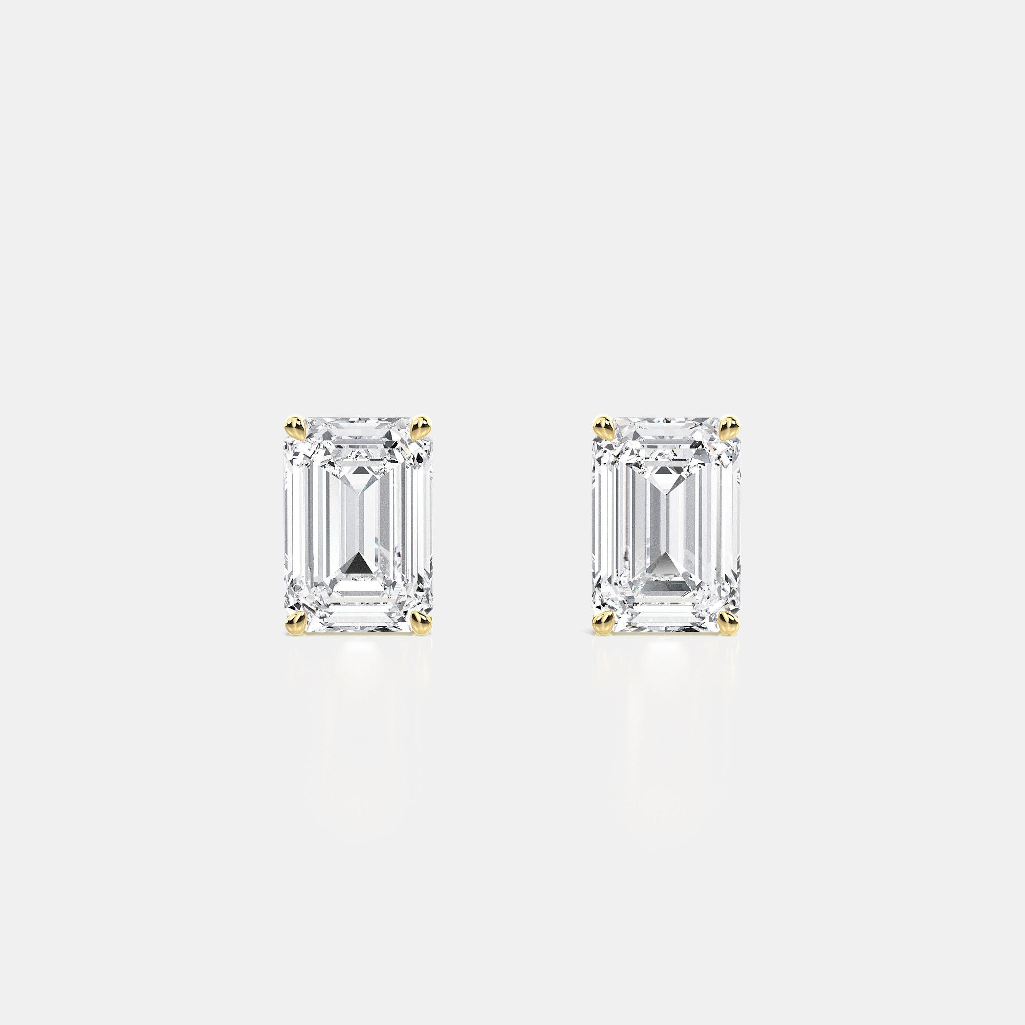 Emerald / 14K Yellow Gold / D-F VS