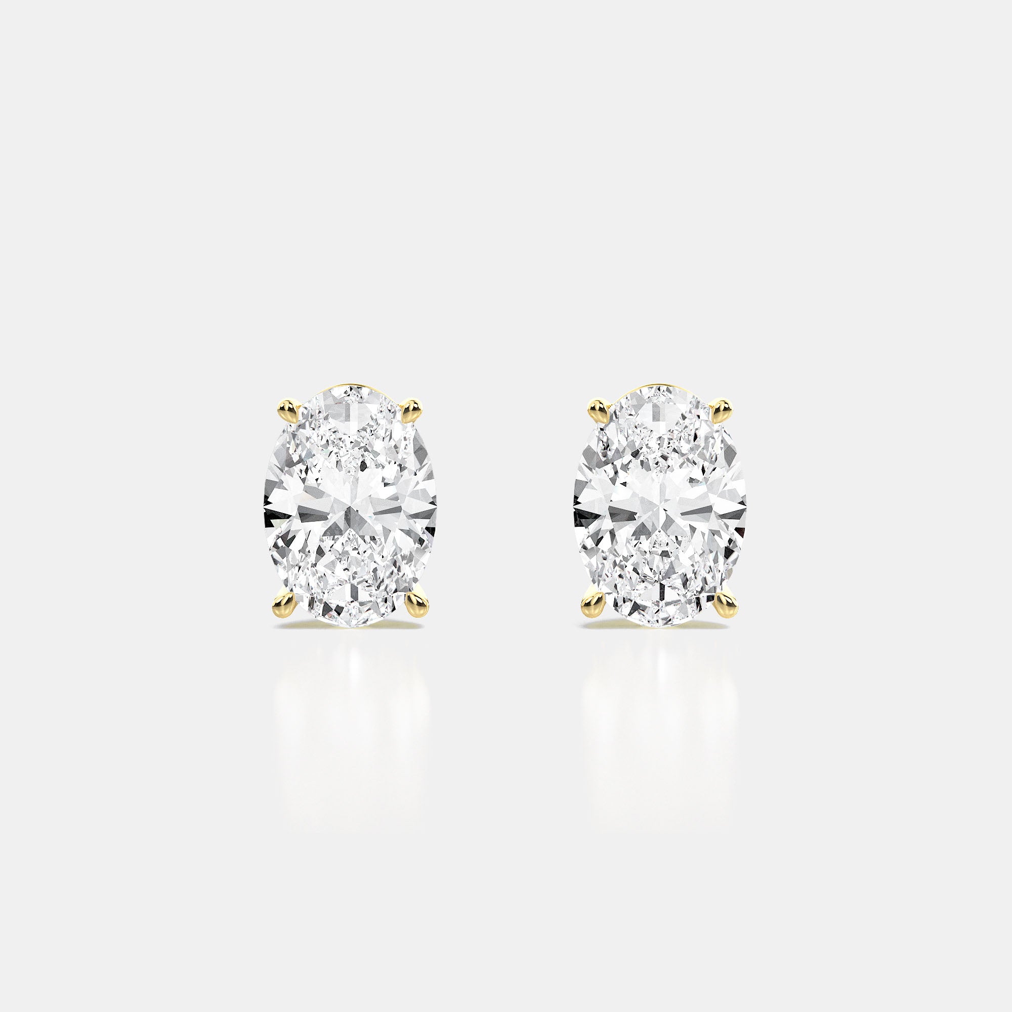 Oval / 14K Yellow Gold / D-F VS