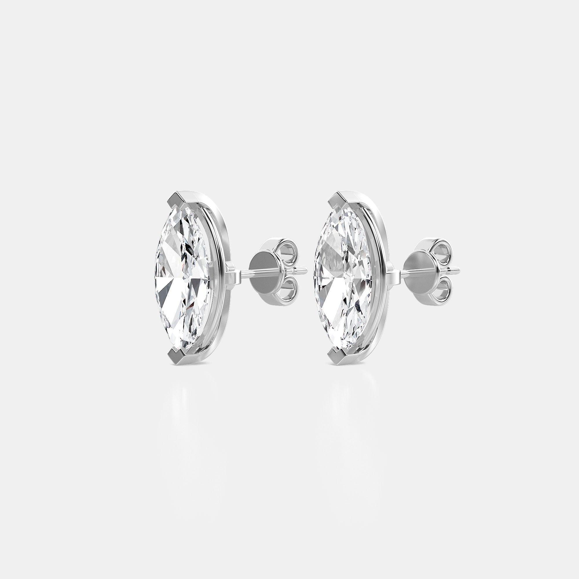 Marquise / 14K White Gold / D-F VS
