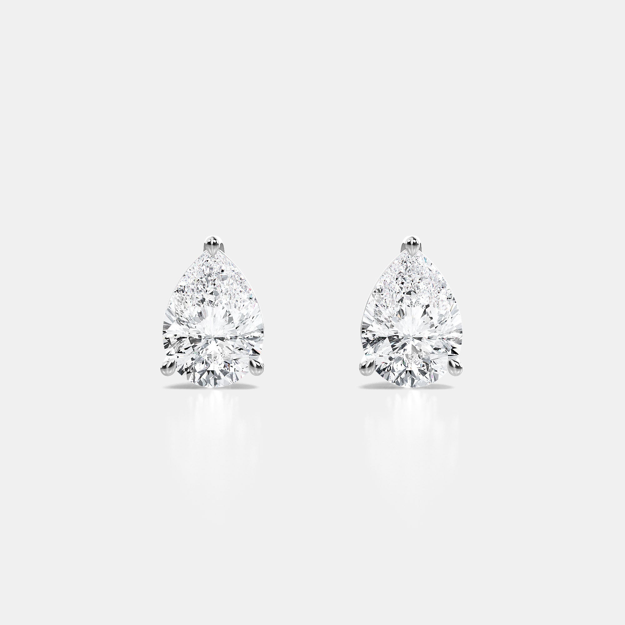 Pear / 14K White Gold / D-F VS