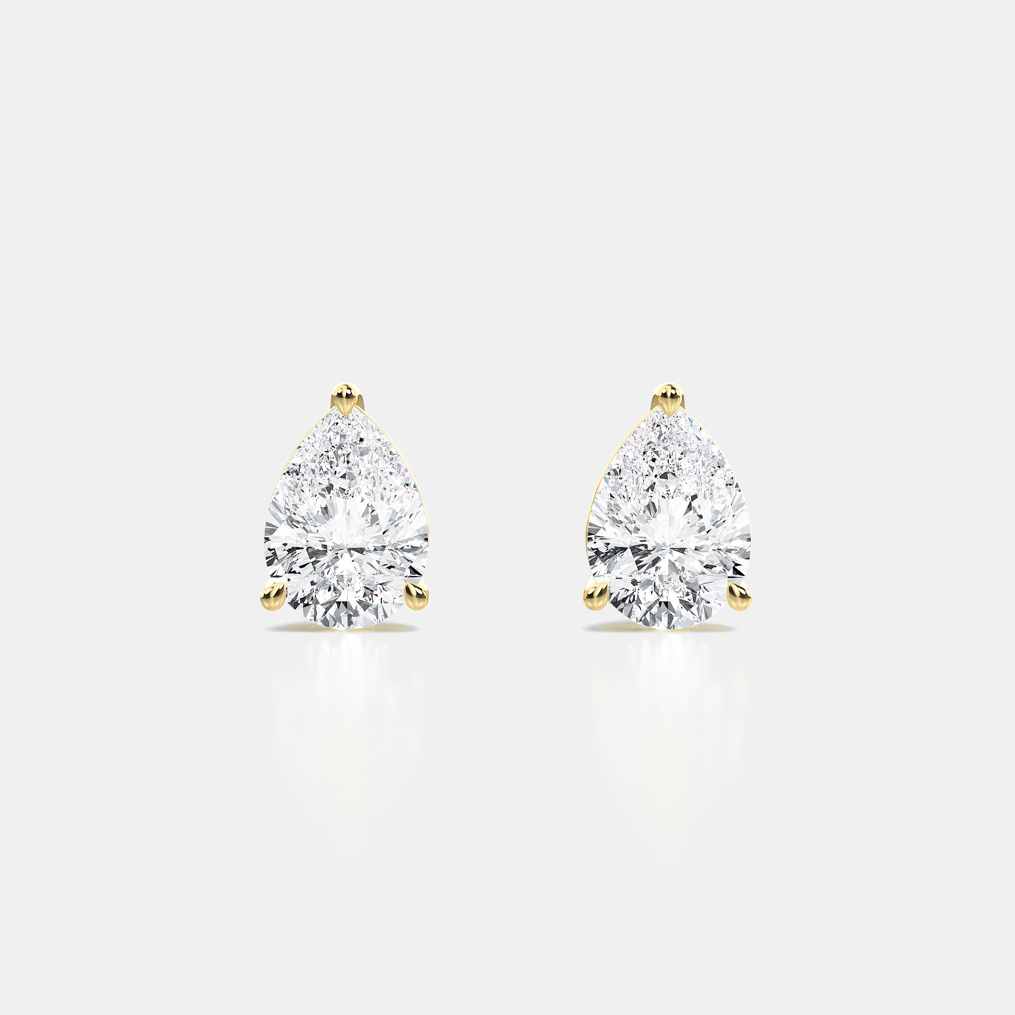 Pear / 14K Yellow Gold / D-F VS