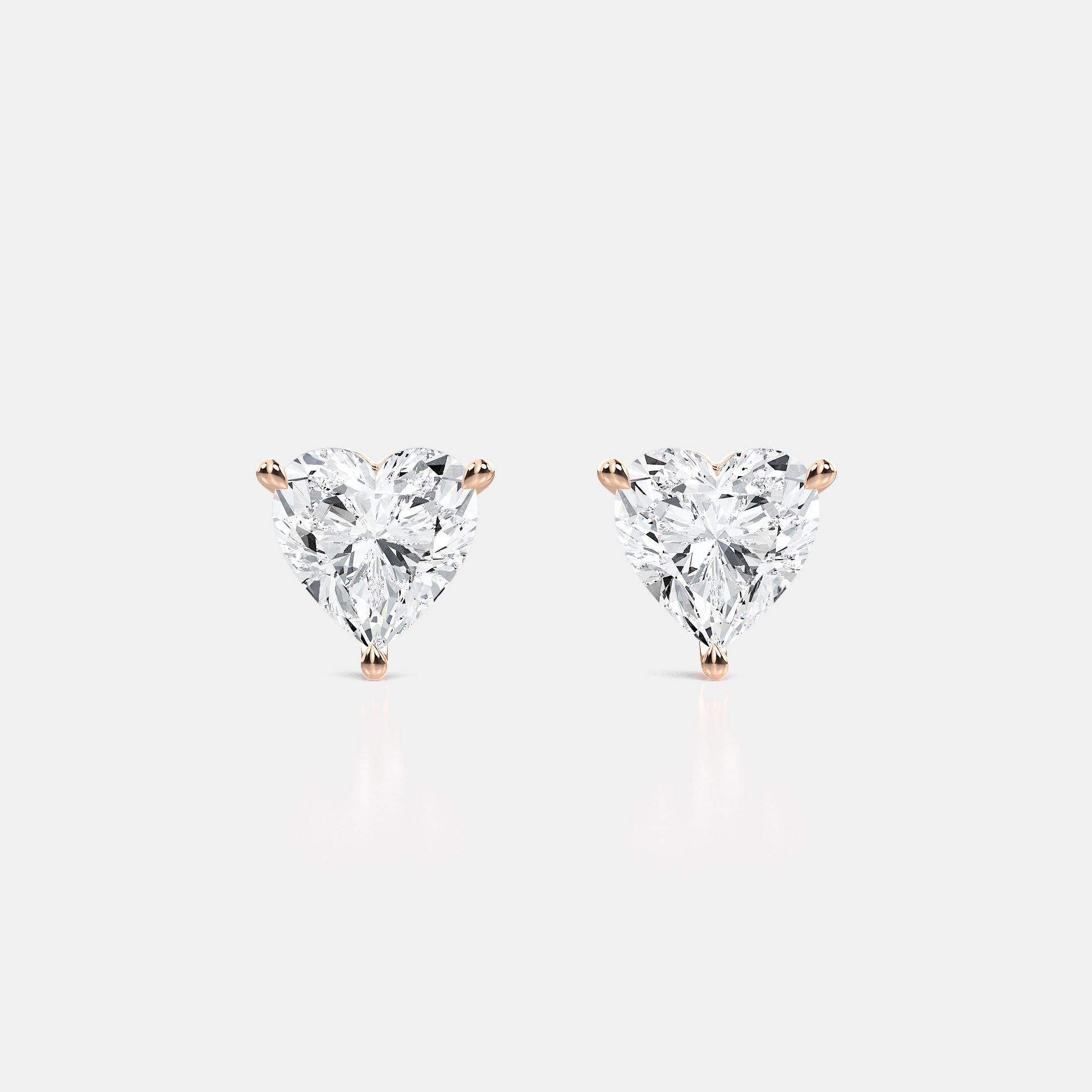 Heart / 14K Rose Gold / D-F VS