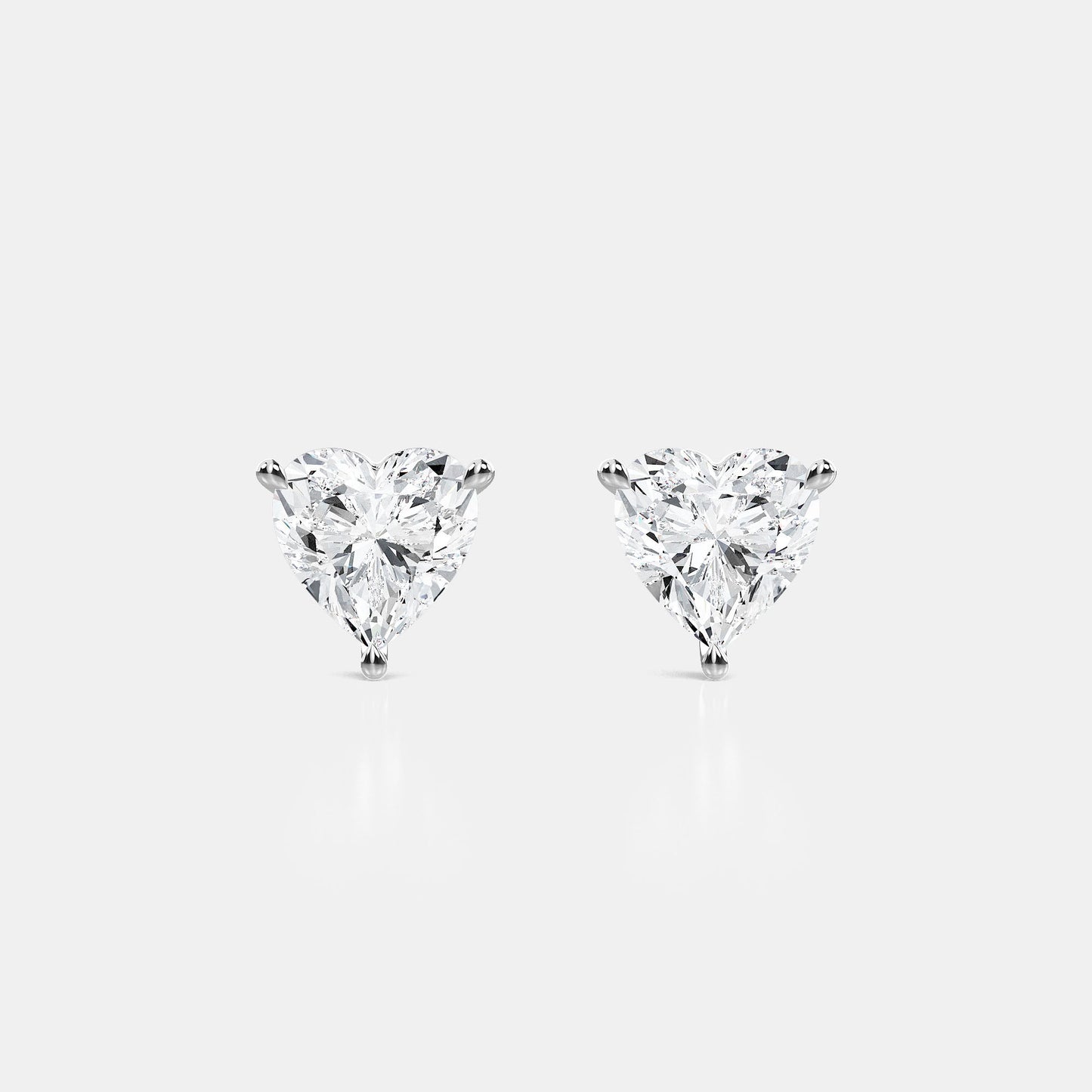 Studs Earring - 1.00 CTTW - Emerald Diamond - 14K White Gold