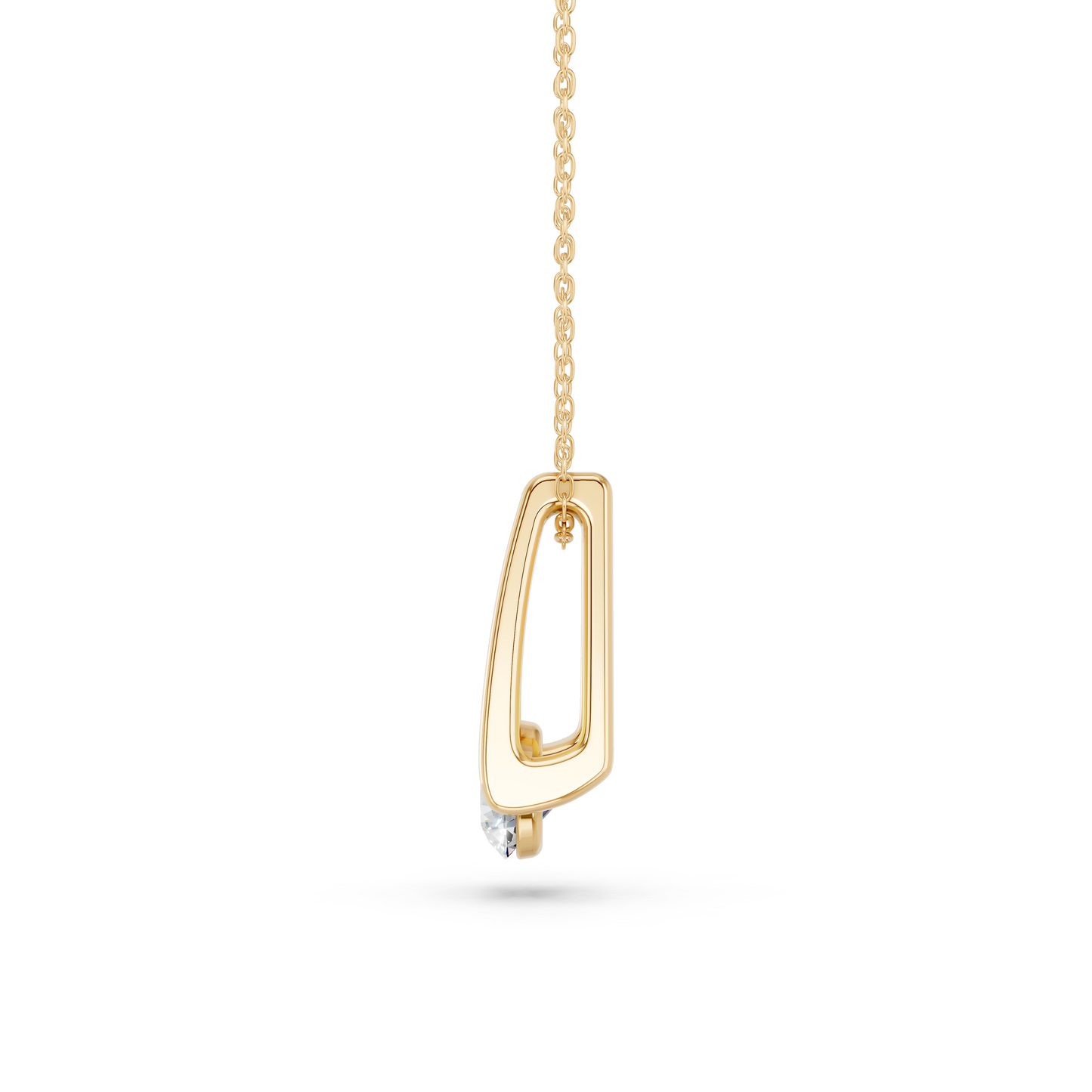 ROUND FLOATING SOLITAIRE PENDANT