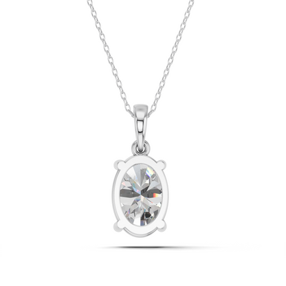OVAL 4 PRONG SOLITAIRE PENDANT