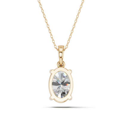 OVAL 4 PRONG SOLITAIRE PENDANT