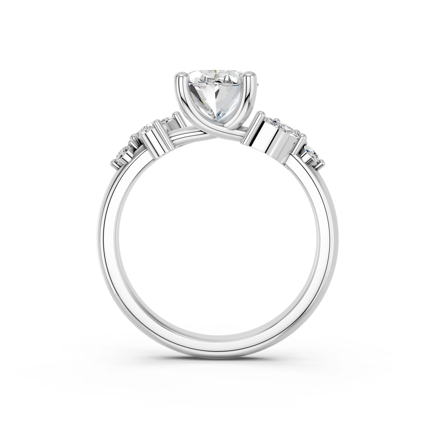 OVAL TRILOGY DIAMOND RING